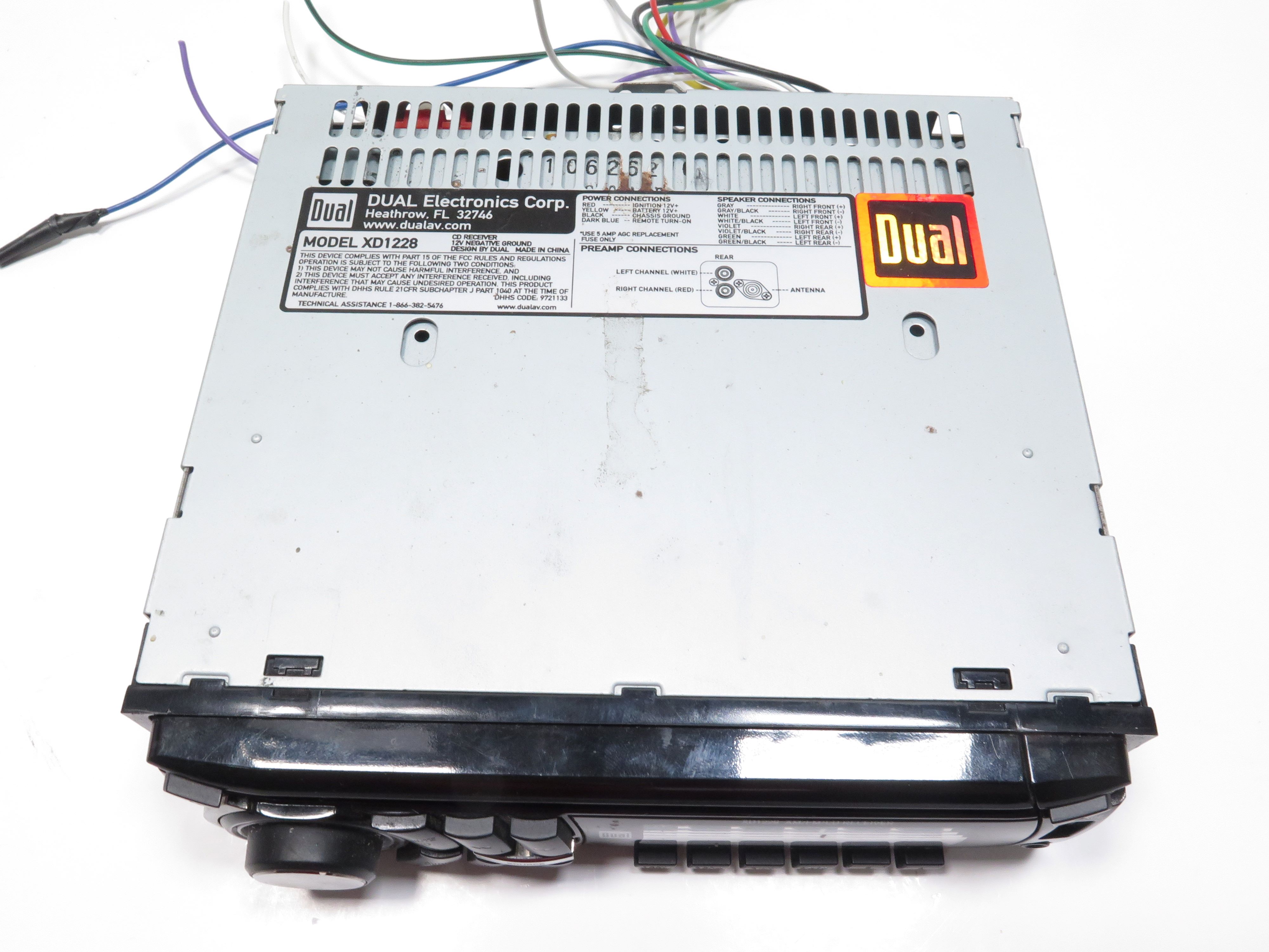 Dual XD1228 InDash Single DIN AM/FM/CD Car Stereo Receiver 7851