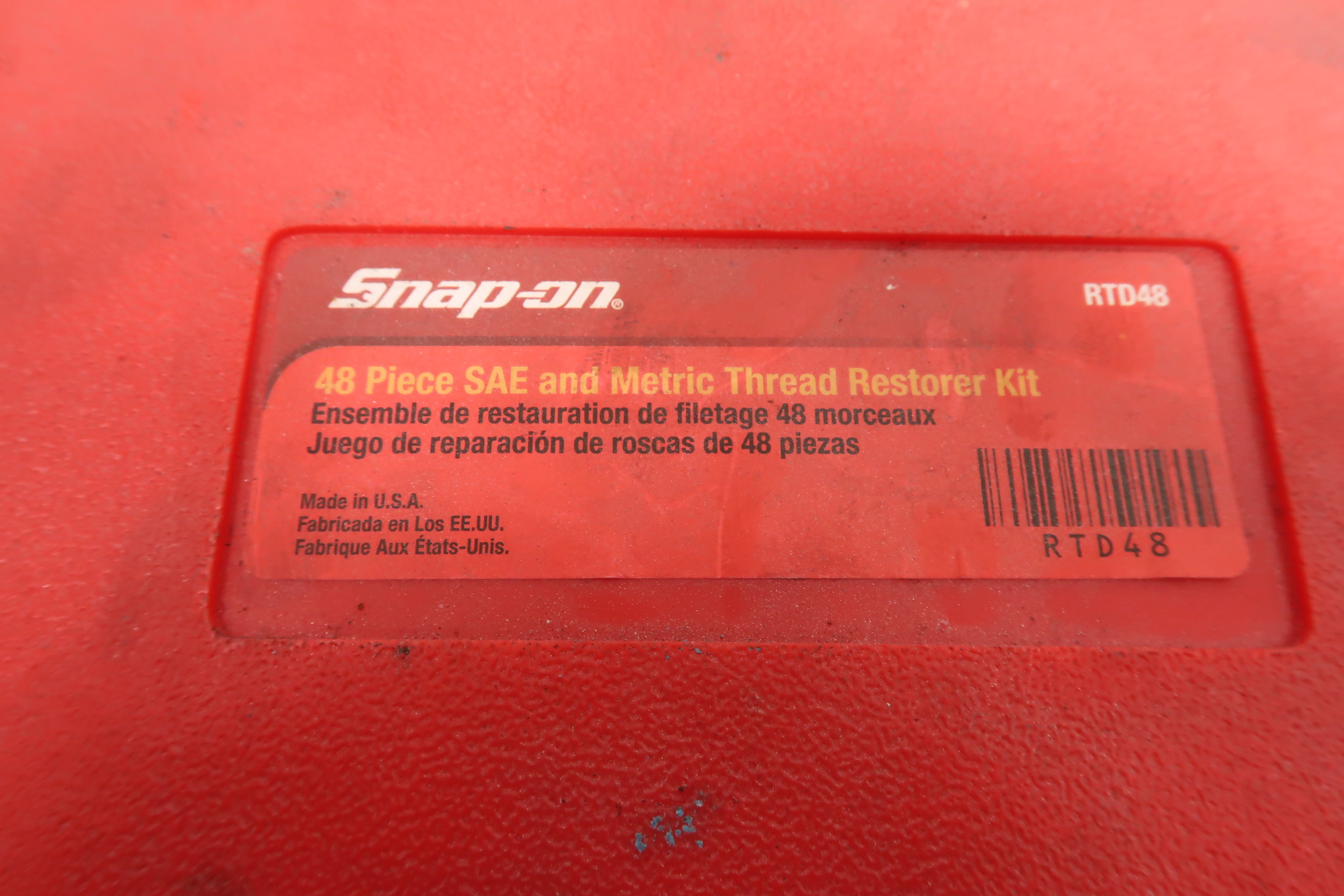 Snapon Tools RTD48 48 Piece SAEMetric Thread Restorer Kit