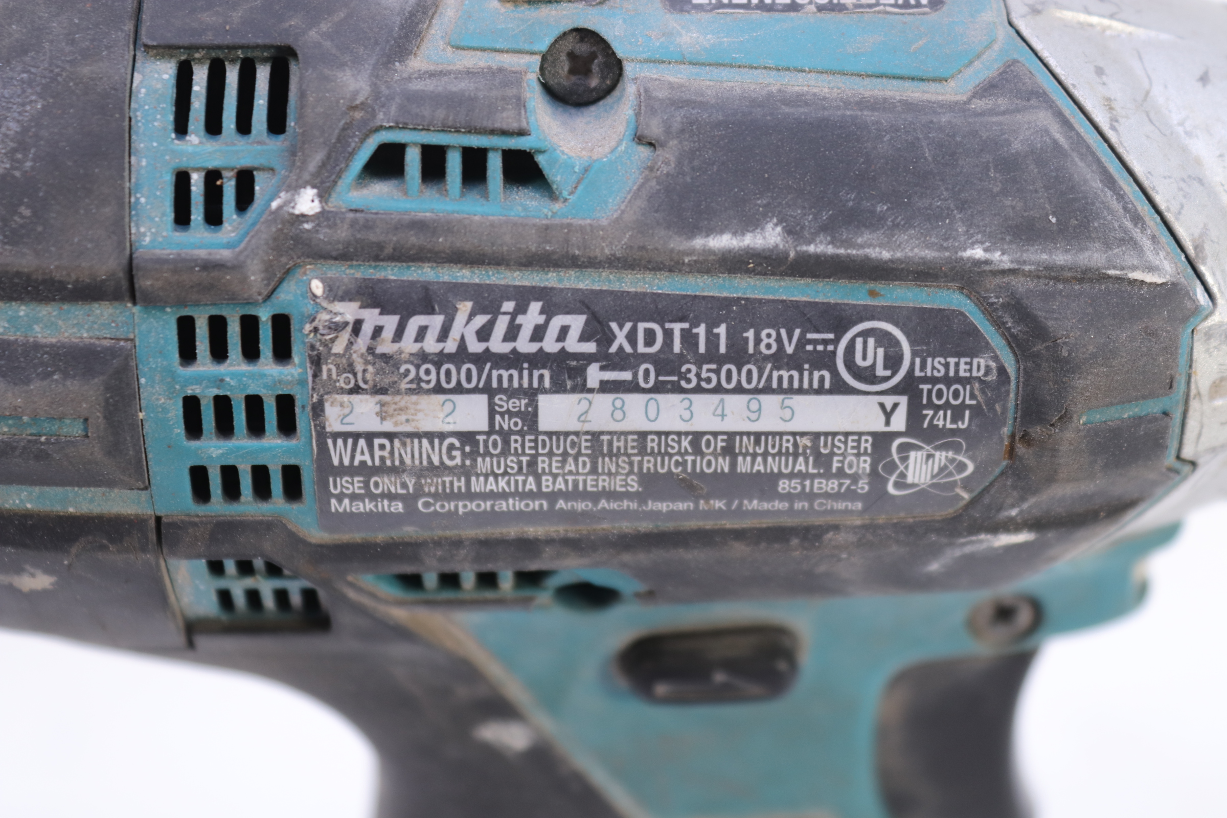 Makita XDT11 18V LXT LithiumIon 1/4" Cordless Impact Driver