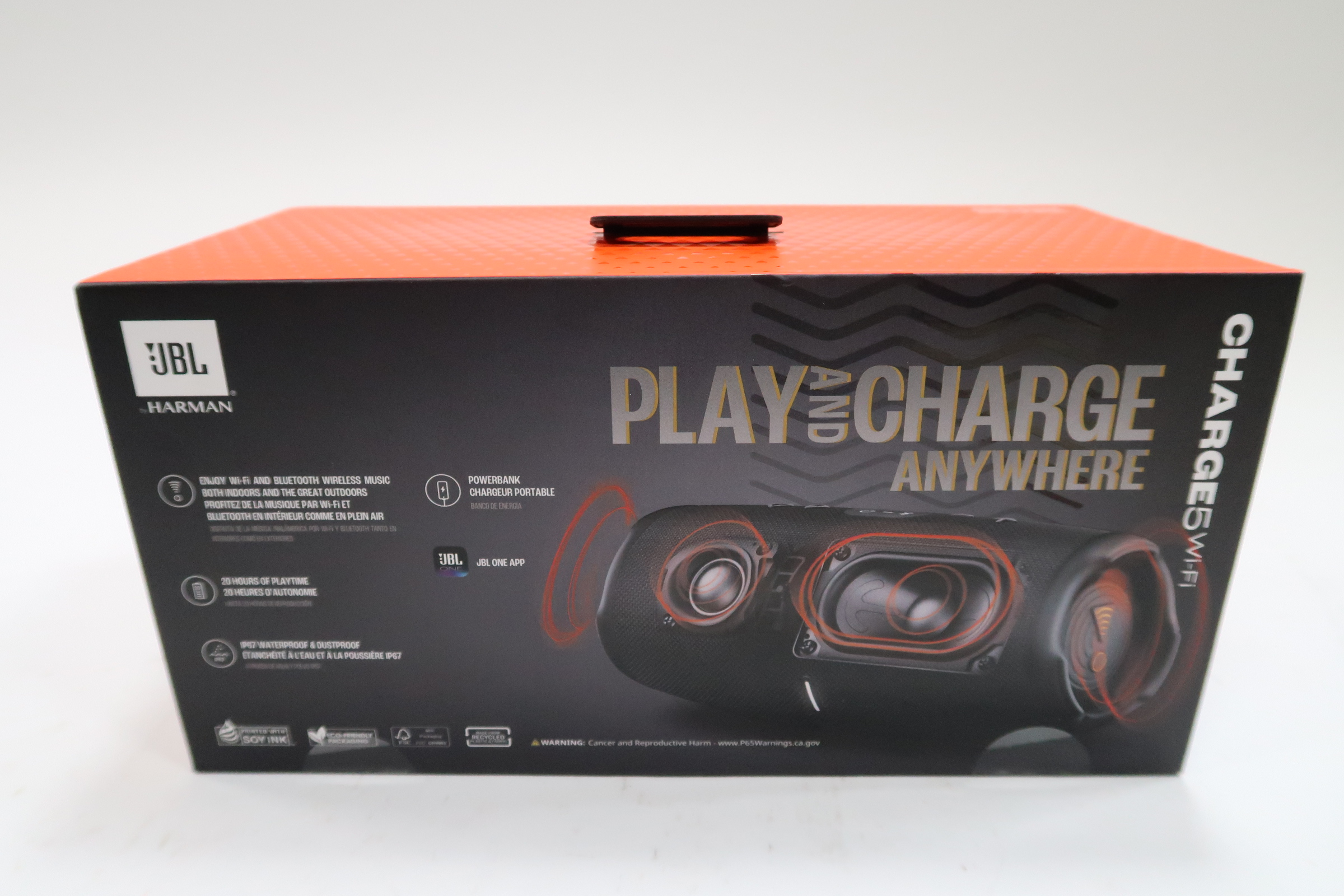 JBL Charge5 Portable Bluetooth Speaker - Black 0705