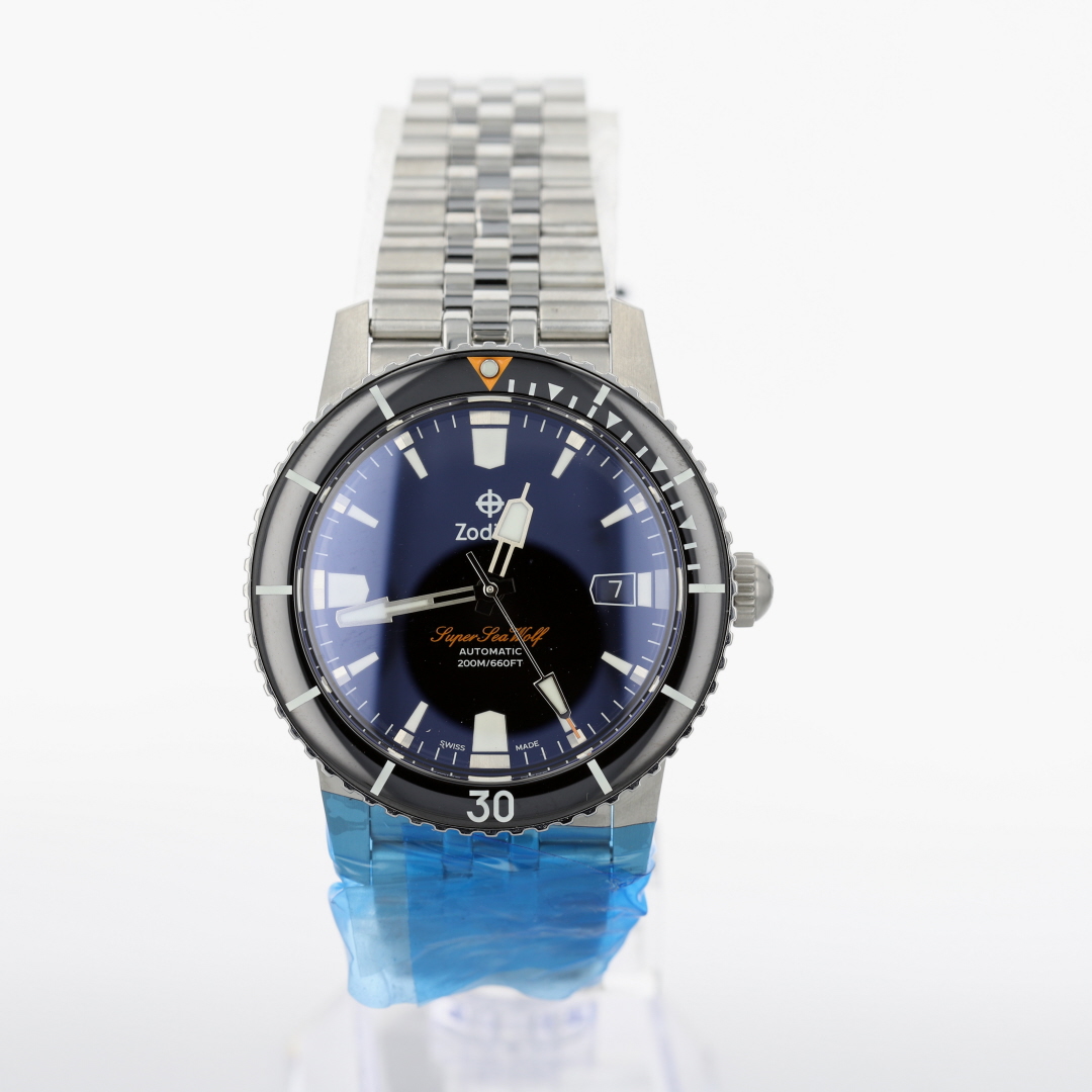 Zodiac Super Sea Wolf 39mm Black Dial Automatic Stainless Steel
