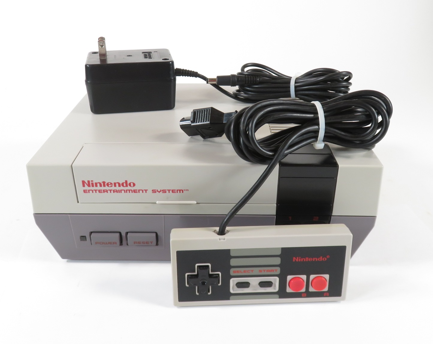 Nintendo Entertainment System NES Videogame Console with sale Controllers and Cables