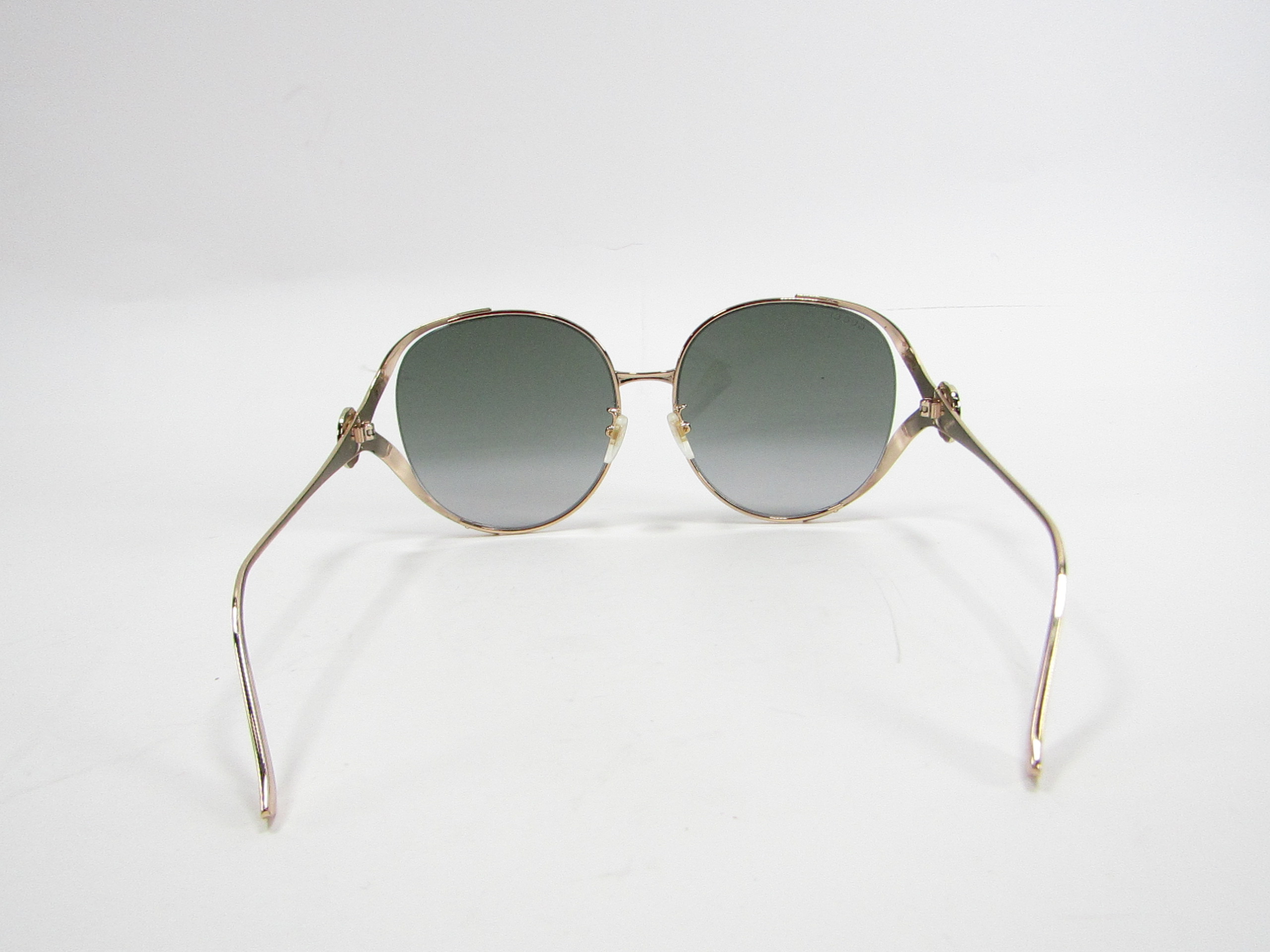 Gucci GG0225S-001-63 Rectangular Sunglasses Gold (1/Grey) 63