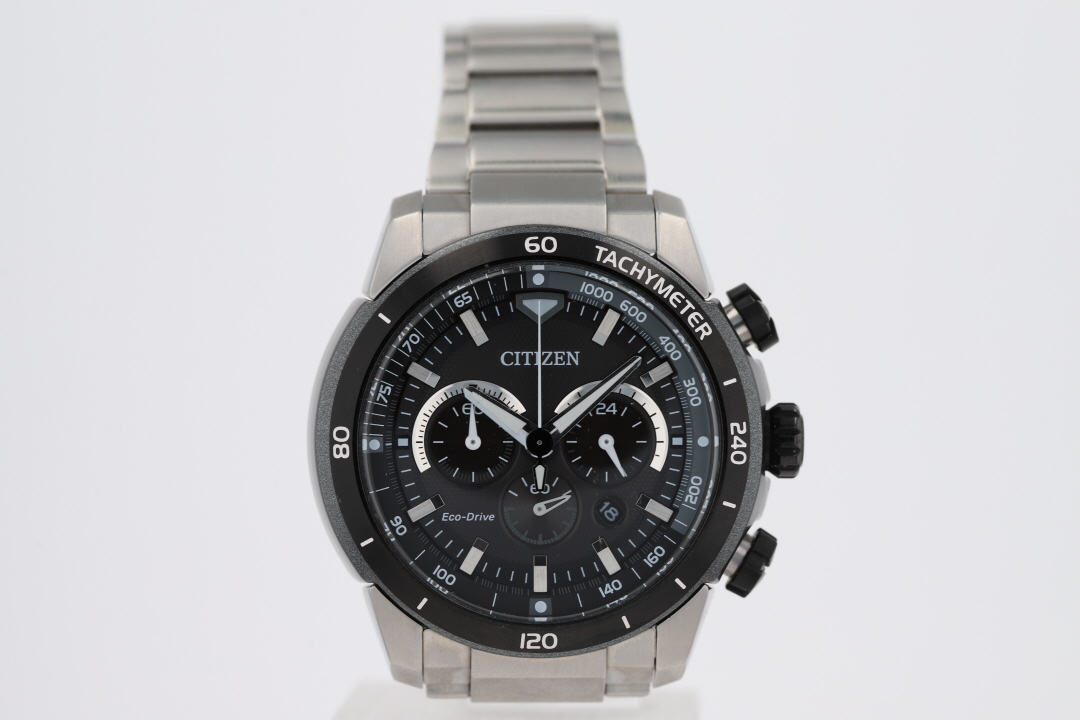 Citizen Ecosphere Black Dial Chronograph Eco-Drive Men's Bracelet ...