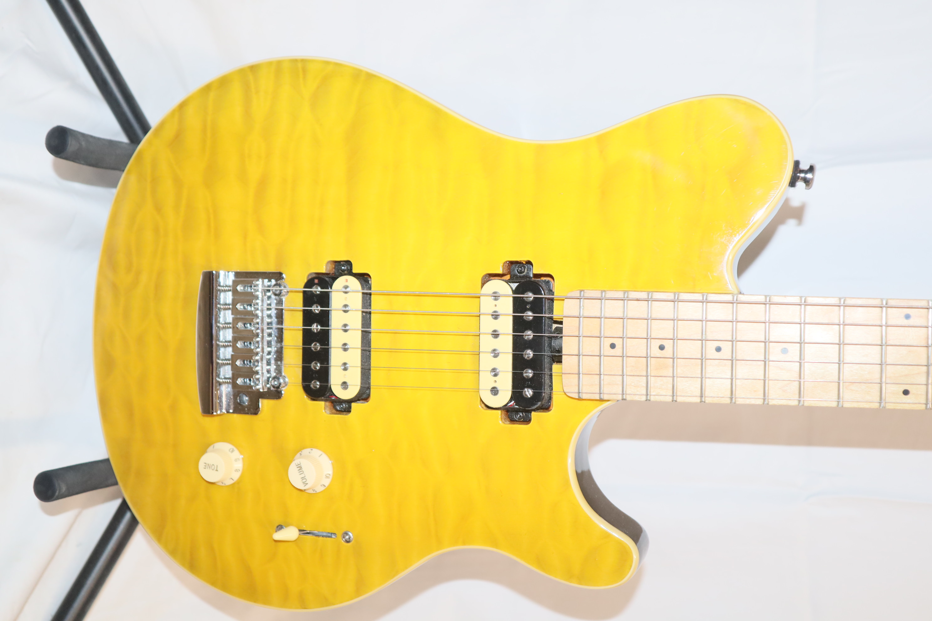 Sterling by Music Man SUB Series Trans Gold 6String SolidBody