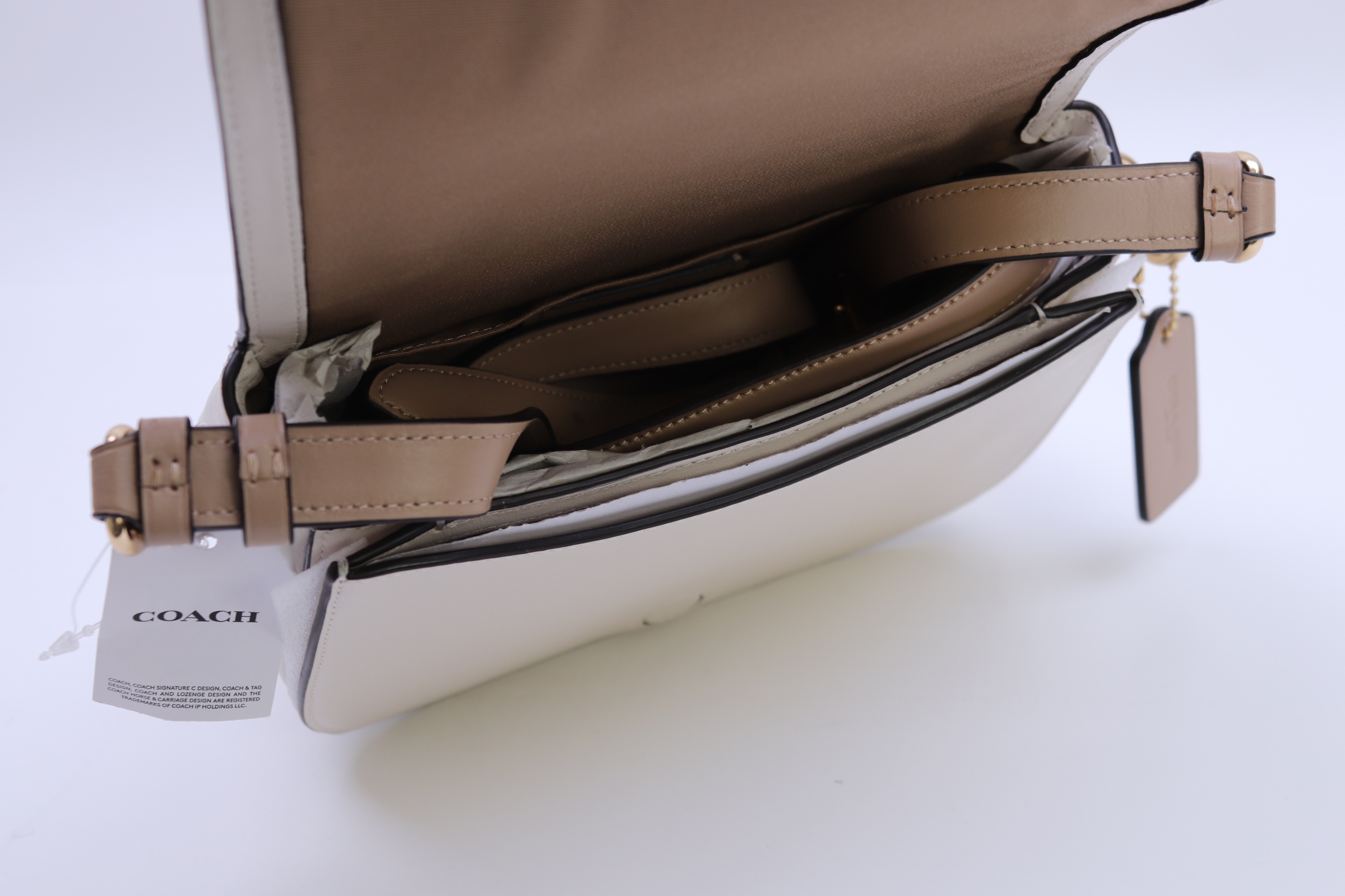 Coach C4059 Horse/Carriage Dot Print Saddle Bag