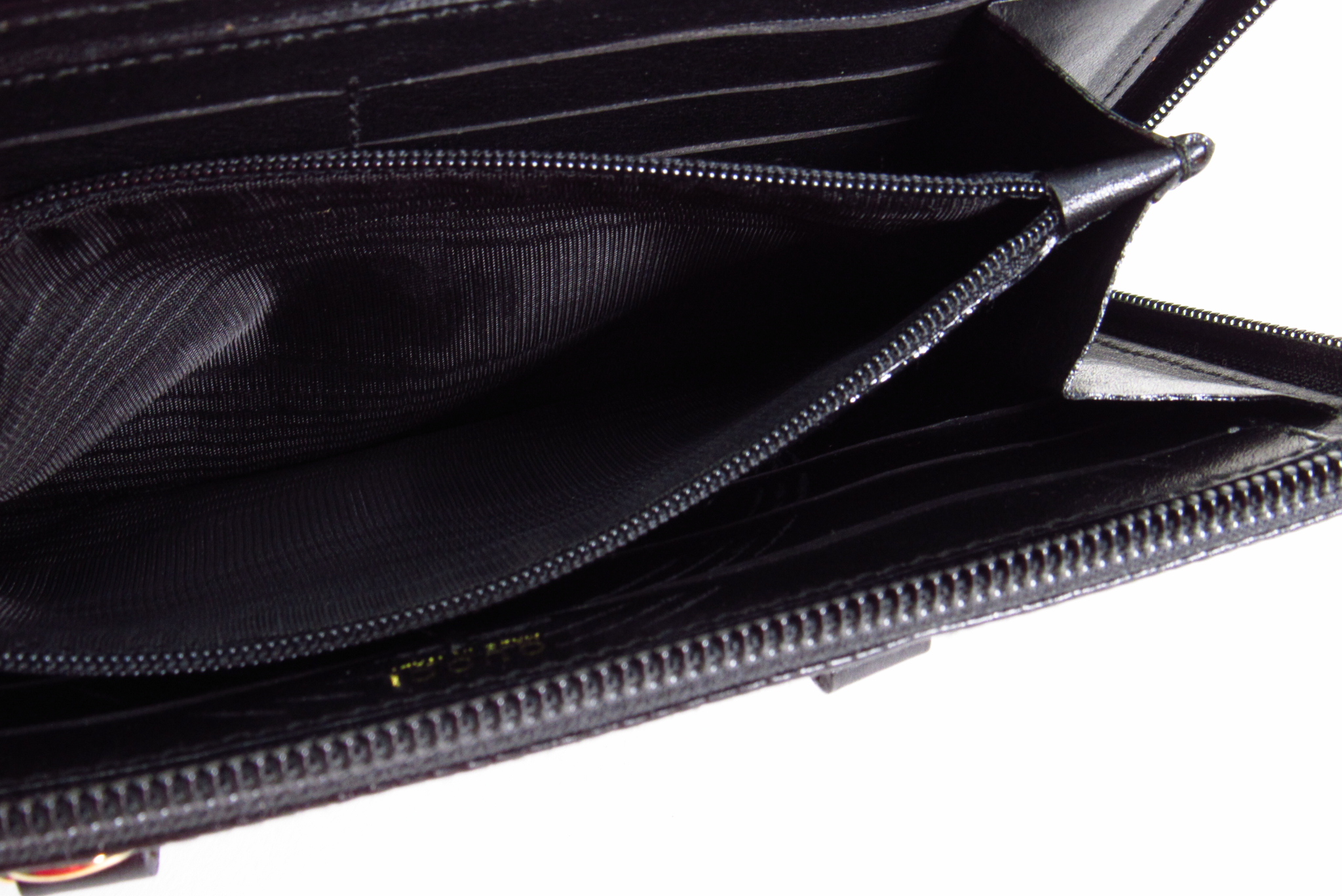 有名ブランド Handle Bamboo Gucci Black Wallet Around Zip ダイニングチェア