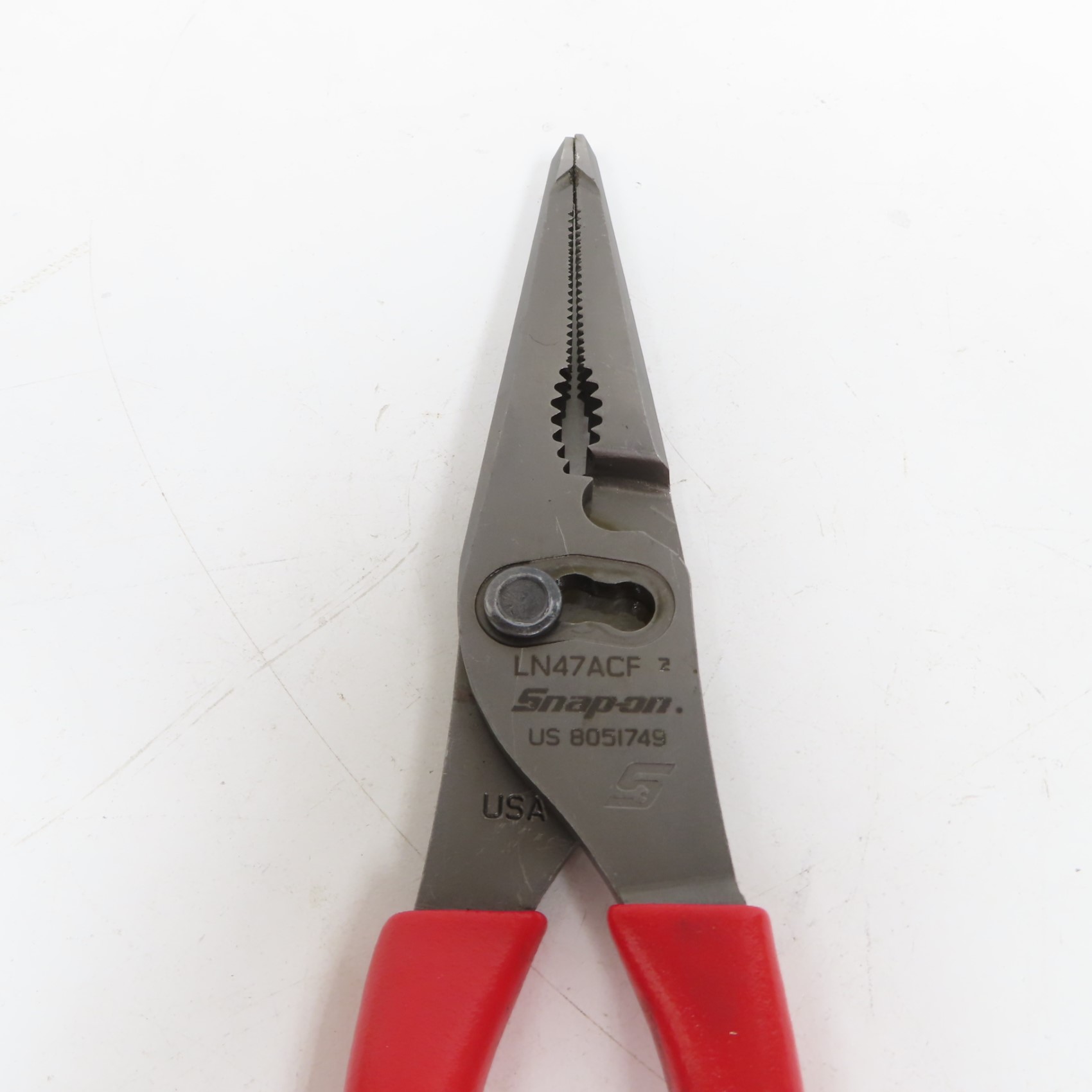 Snapon Tools LN47ACF 9" Talon Grip Long Nose Slip Joint Pliers Red