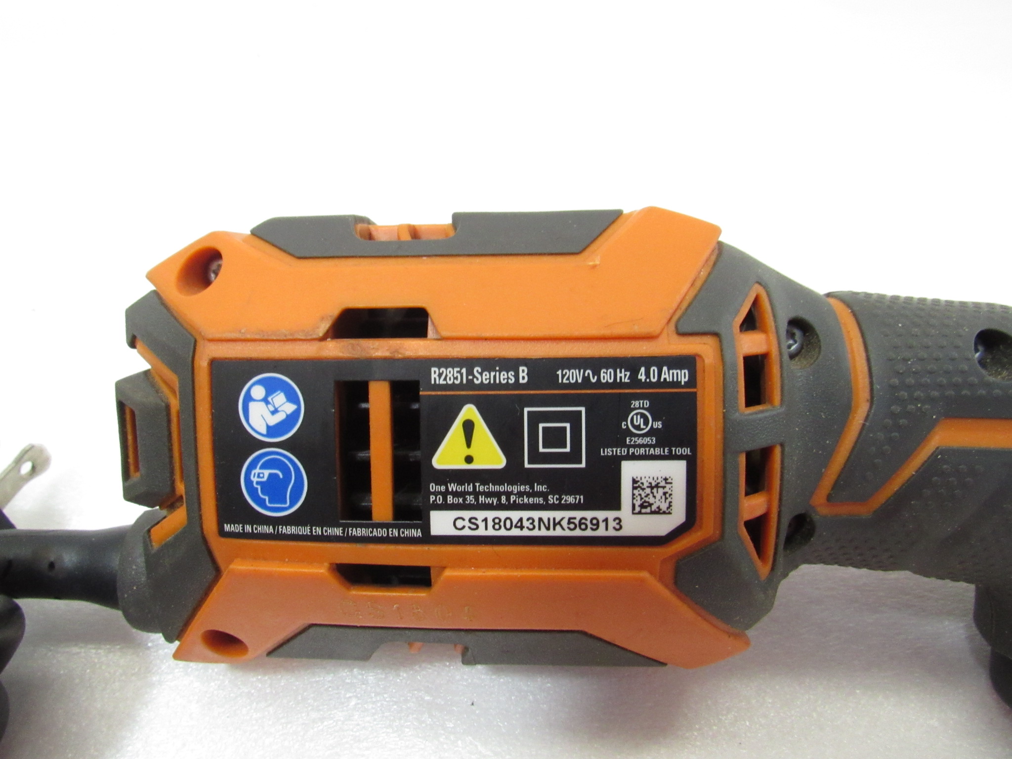 Ridgid R2851 4 Amp Corded JobMax MultiTool Recip Saw Head Jig Saw Head