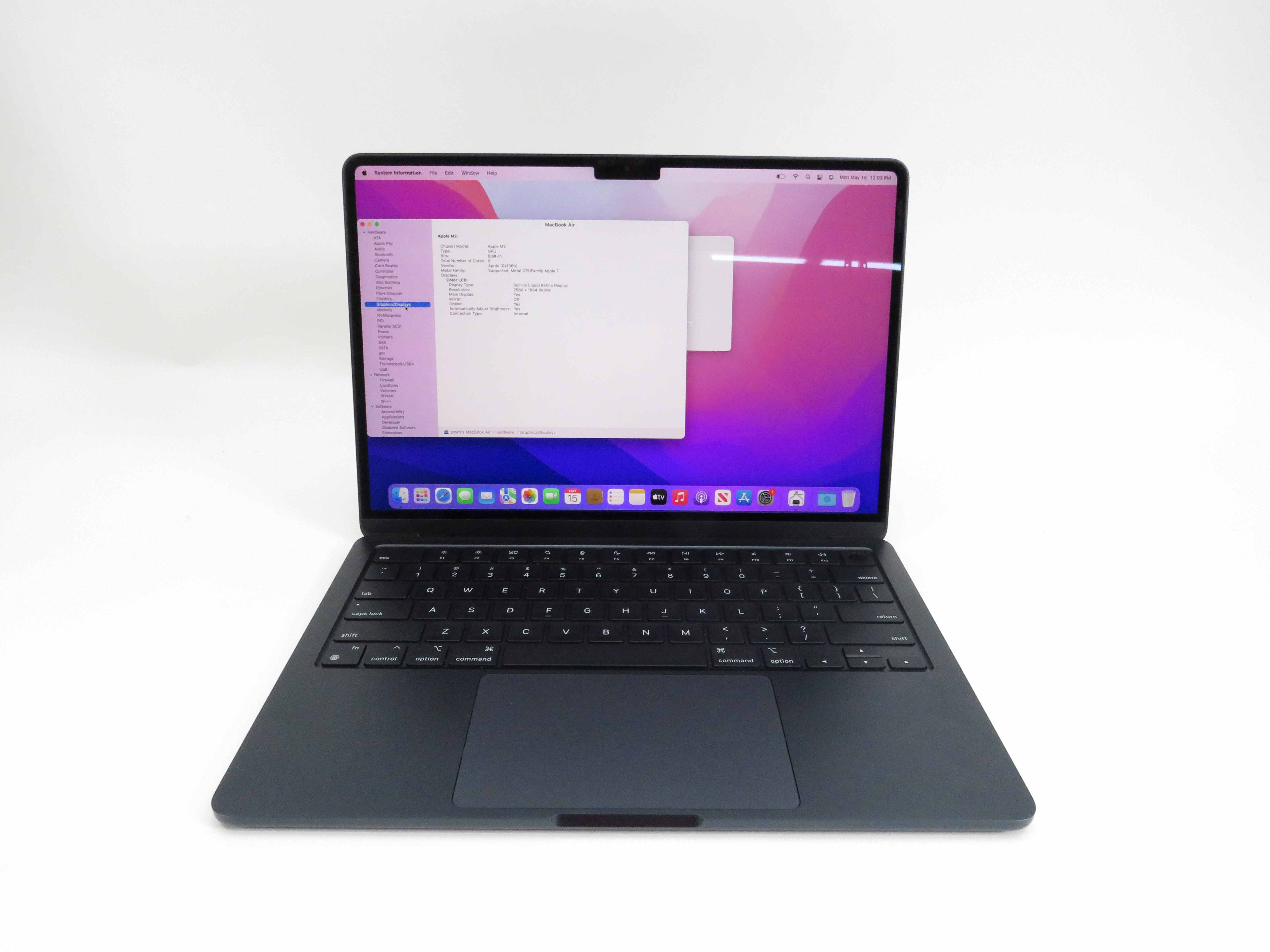 Apple MacBook Air 2022 MLY33LL/A Apple M2 3.49GHz 8GB RAM 256GB