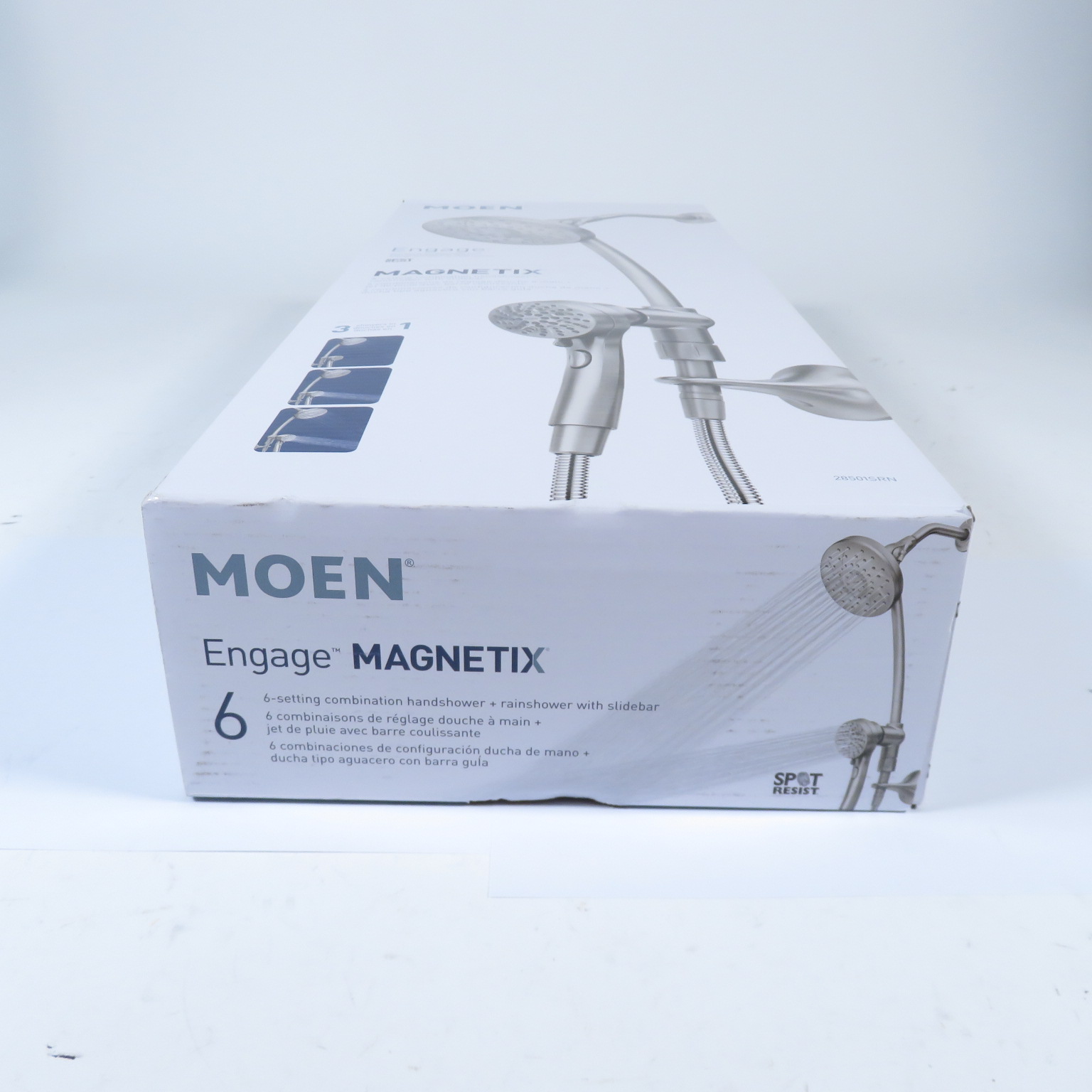 Moen 28501SRN 6Spray Setting Fixed Mount & Handheld Showerhead Combo