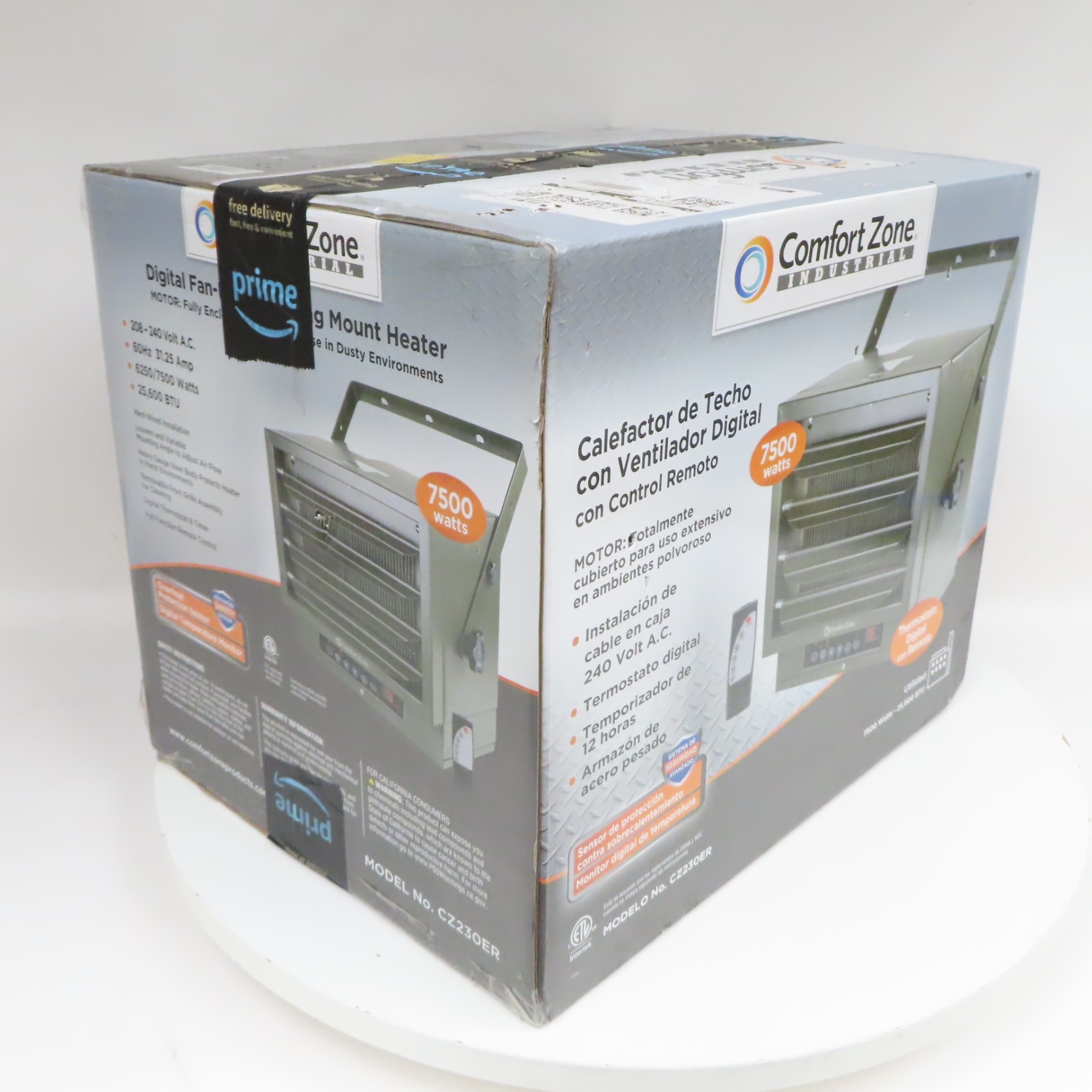 Comfort Zone CZ230ER 7500W 25,600 BTU Ceiling Mount Heater (Local Pick