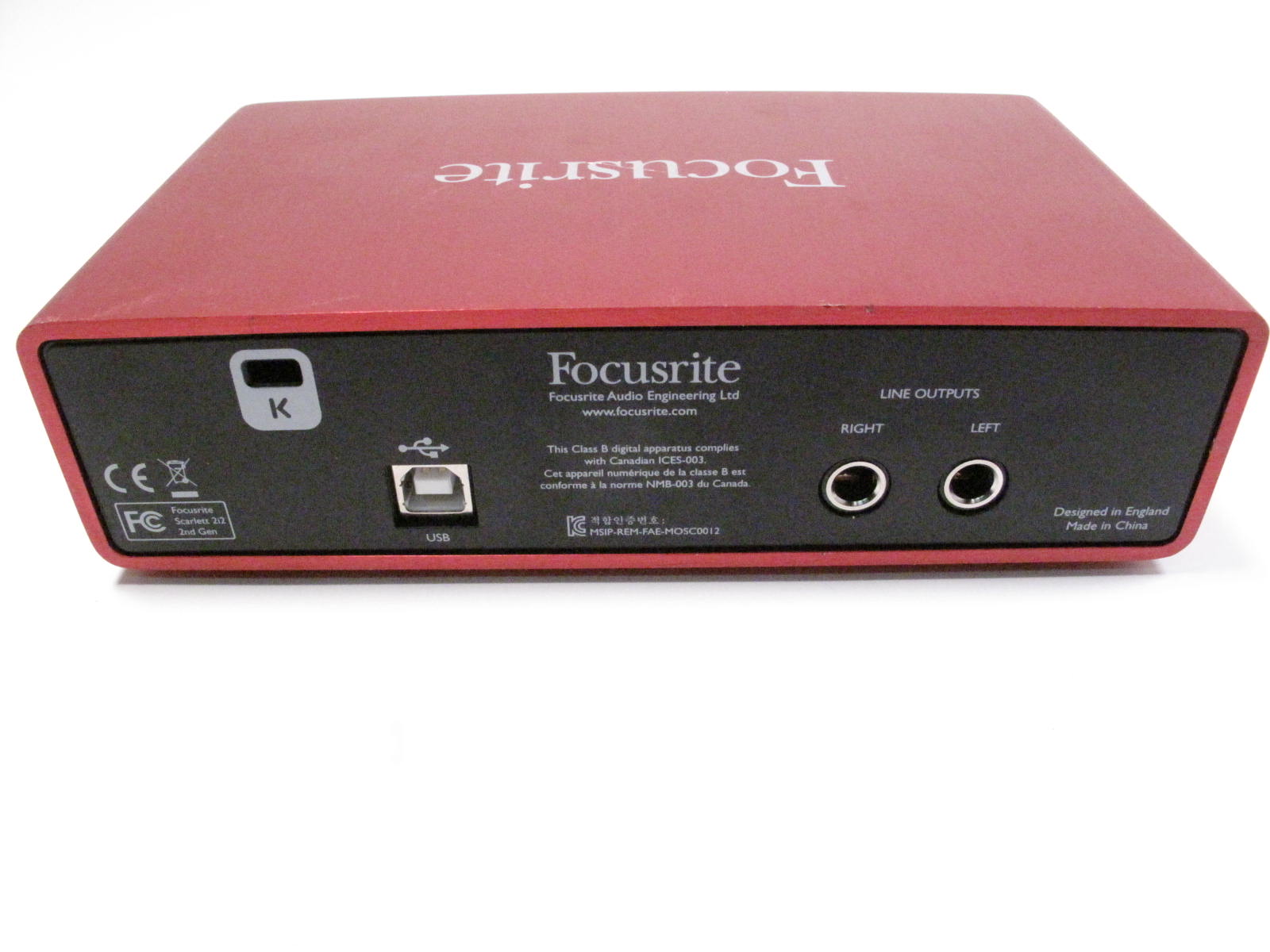 Focusrite Scarlett 2i2 USB Recording Interface 2nd Gen