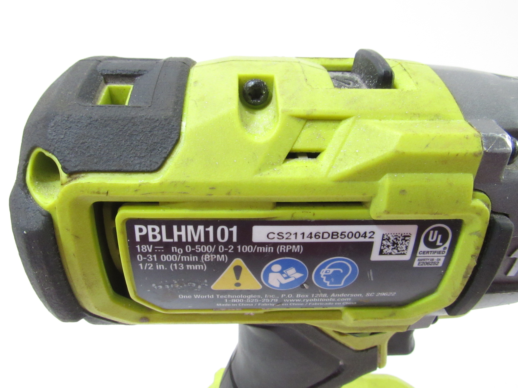 Ryobi PBLHM101 ONE+ HP 18V Brushless Cordless 1/2