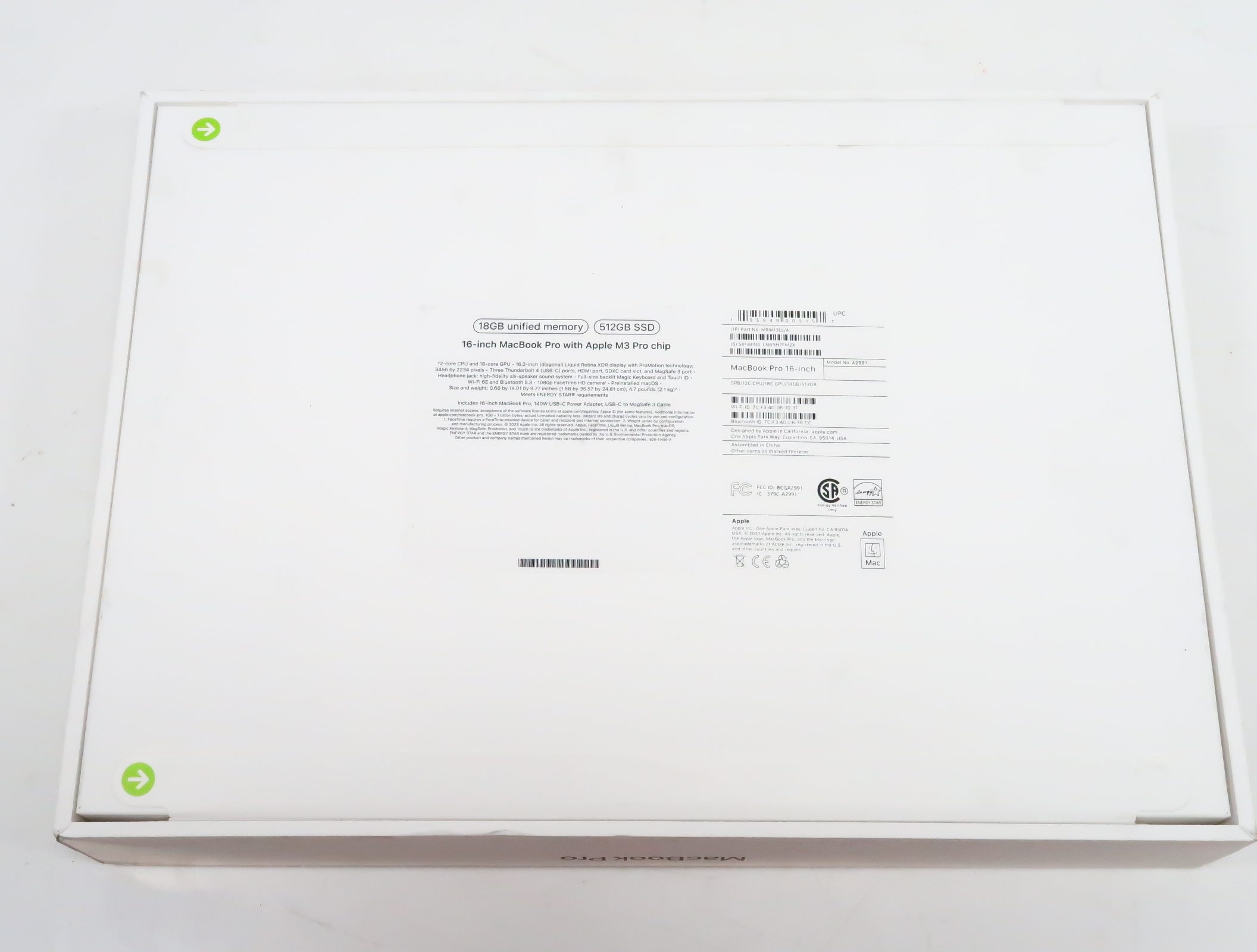 Apple MacBook Pro 2023 MRW13LL/A M3 Pro 4.05GHz 18GB RAM Apple MacBook Pro 2023 MRW13LL/A M3 Pro 4.05GHz 18GB RAM