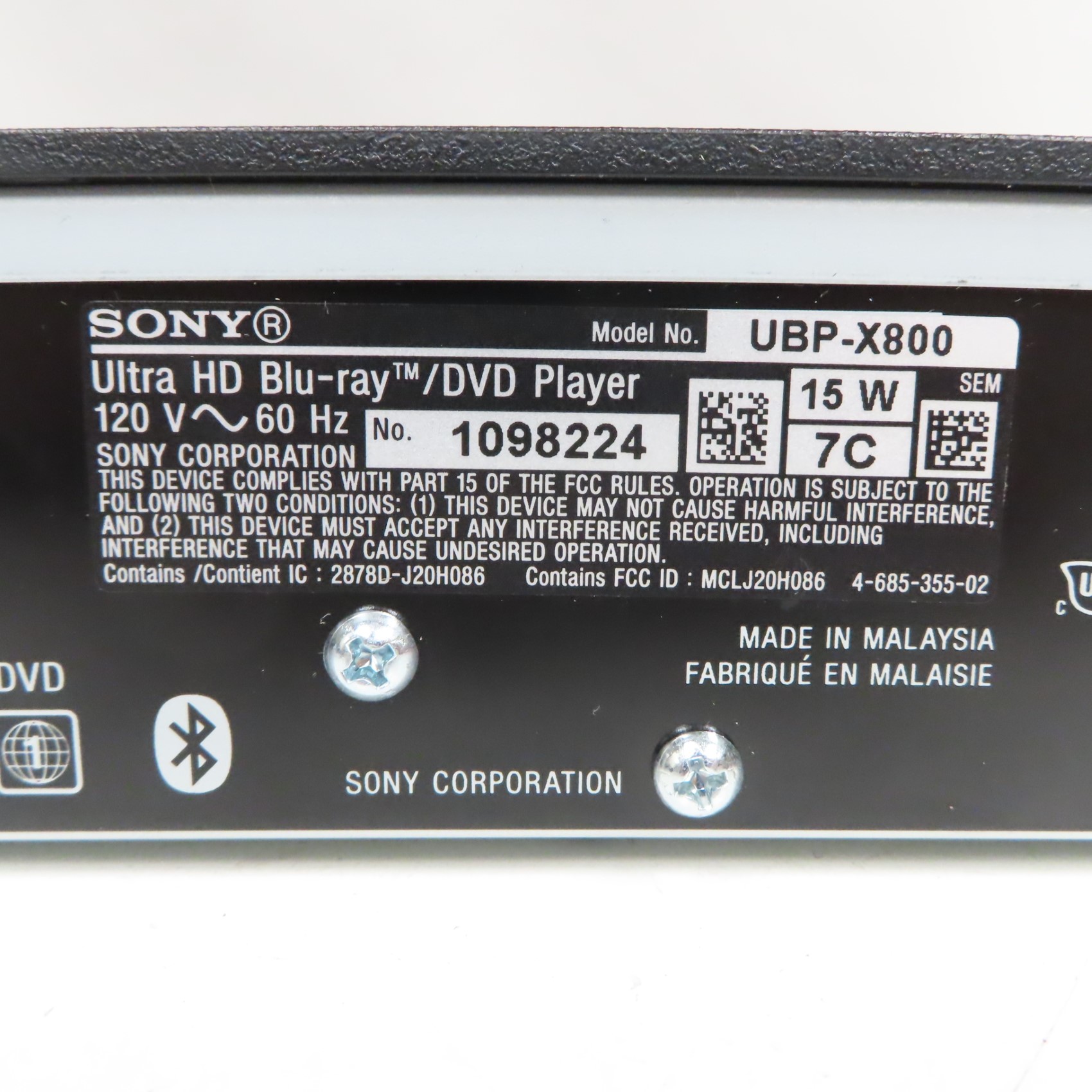 Sony UBP-X800 4K Ultra HD (2160p) Blu-ray Disc Player