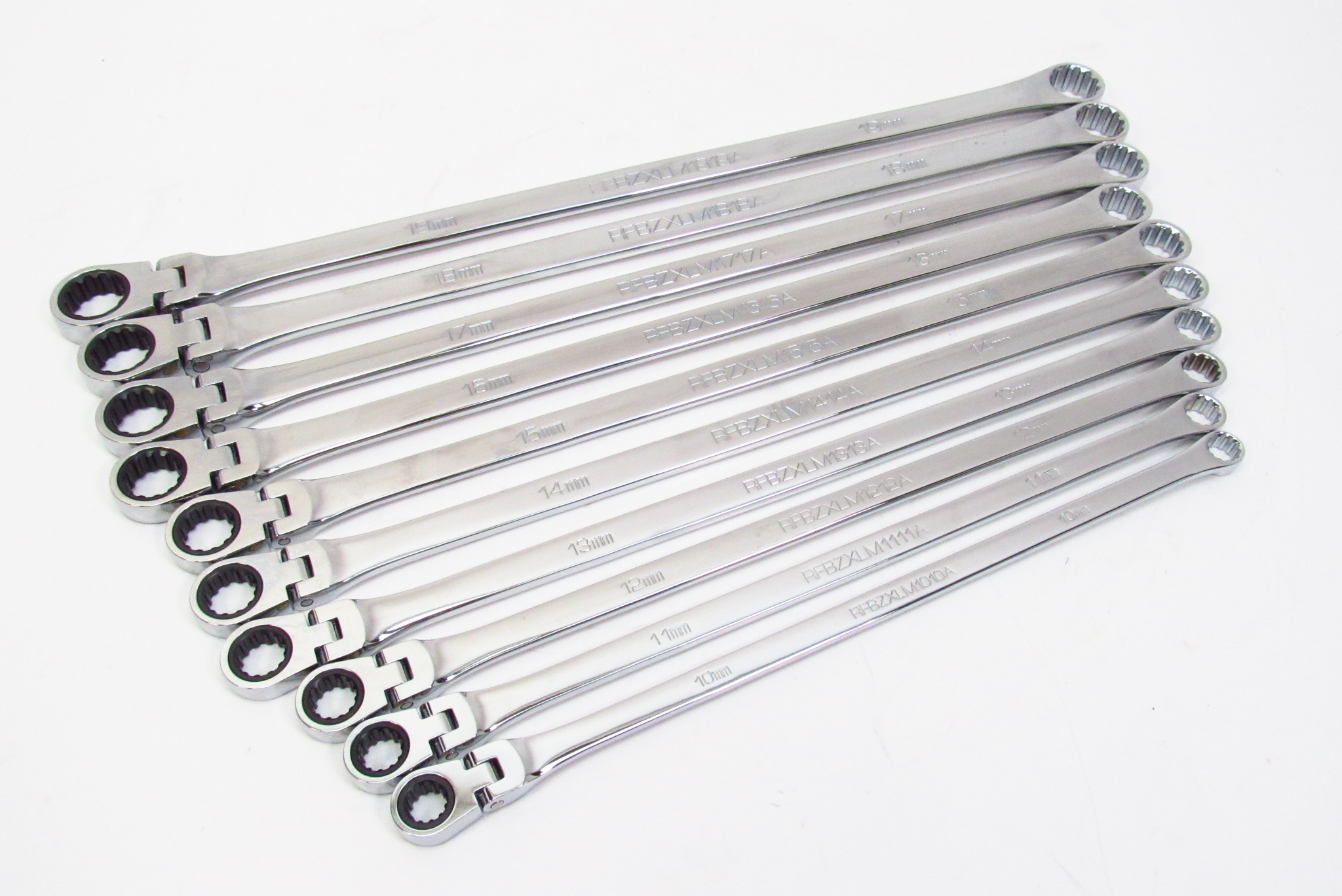 Matco Tools SRFBZLM102TA 10Piece 1019mm Flex Ratcheting Extra Long Wrench Set