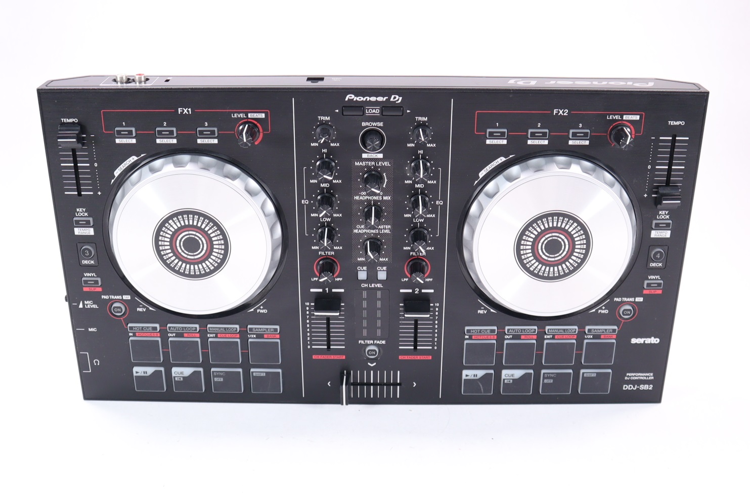 Pioneer DJ DDJ-SB2 Serato MIDI 2-Channel Performance Compact DJ Controller