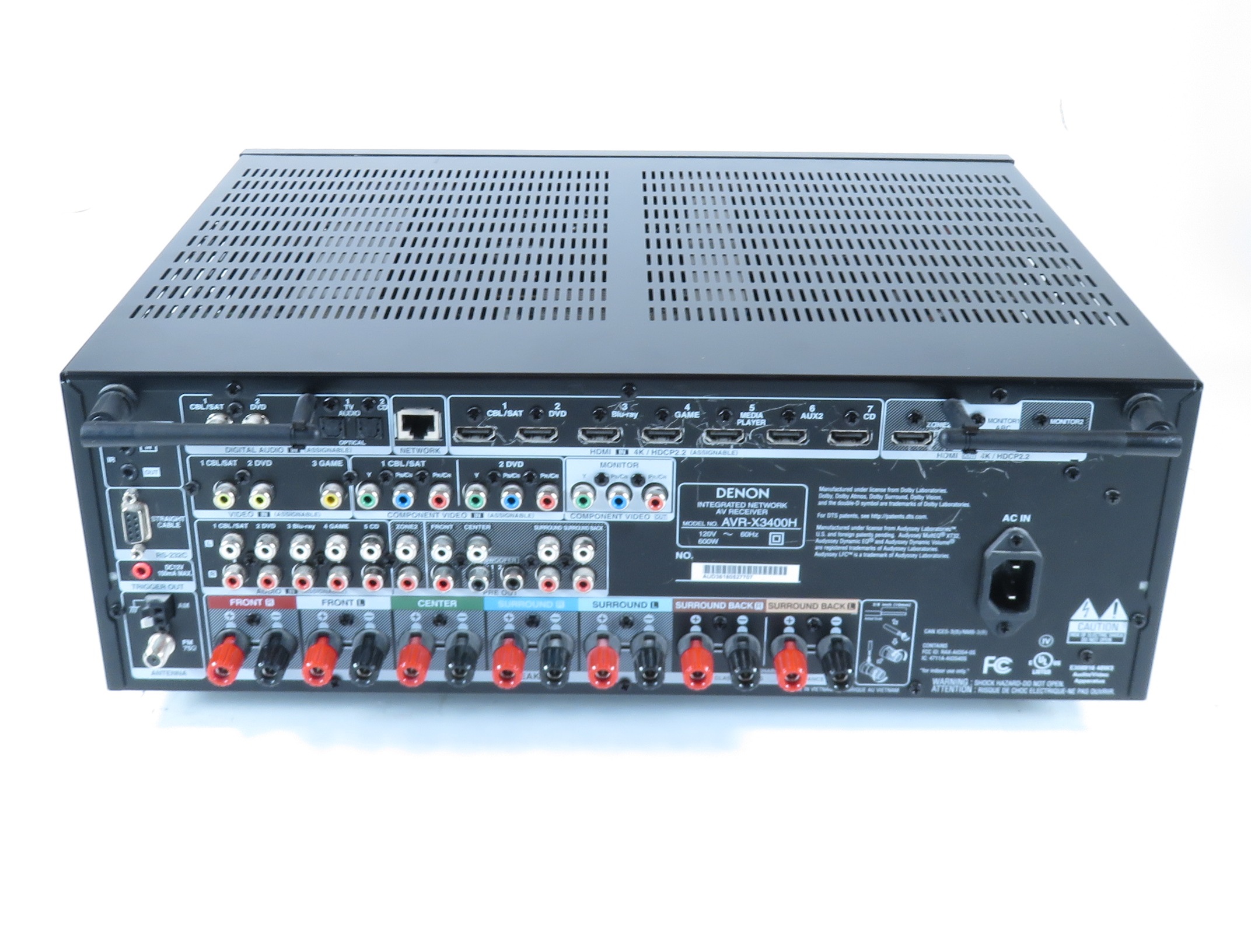 Denon AVR-X3400H 7.2 Channel Full 4K Ultra HD Network 4K Home Audio 