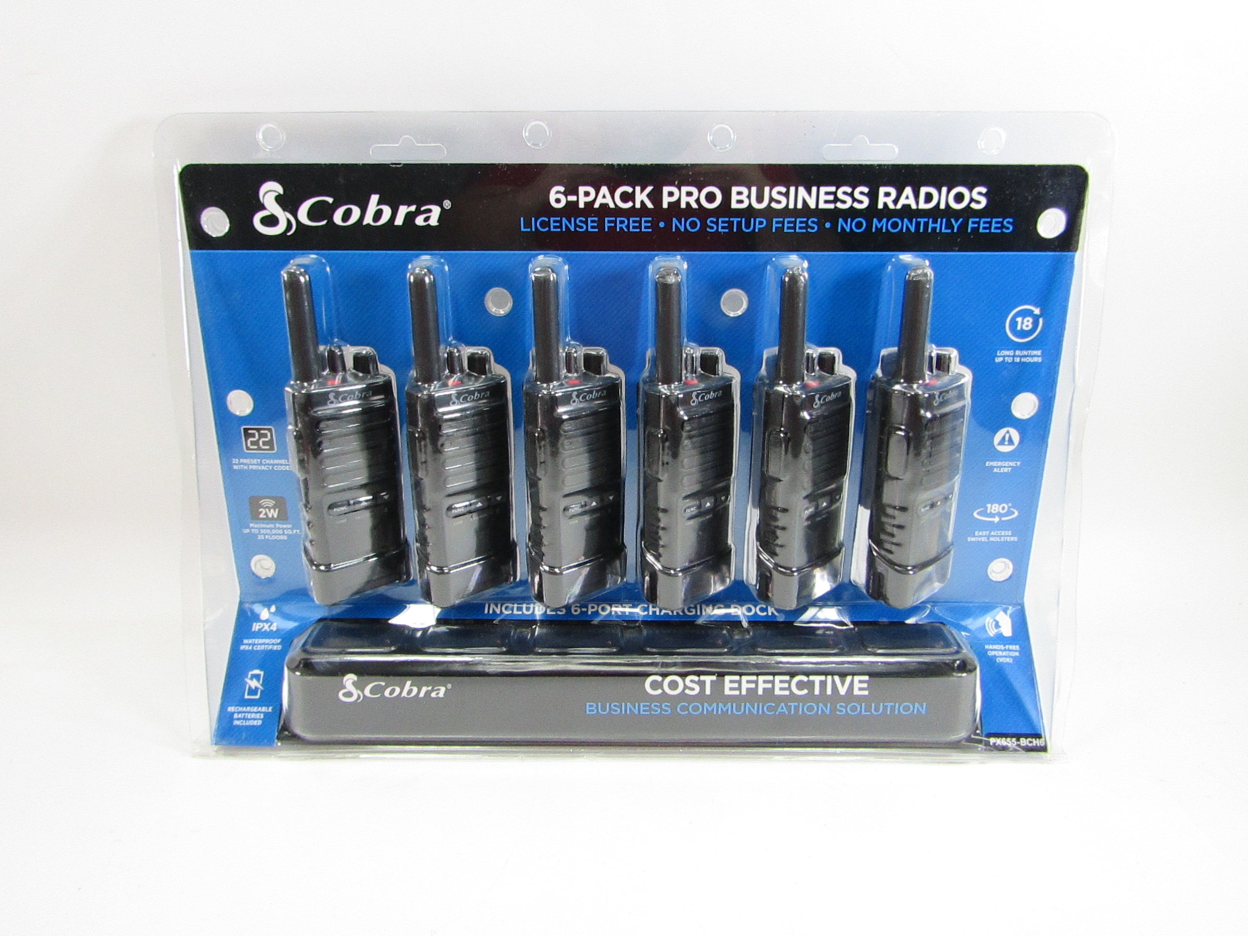 Cobra PX655-BCH6 6-pack shops Pro Business Radios