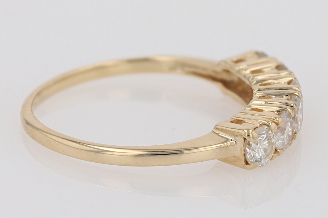 .60ctw Round Cut Diamond Prong Set Wedding Band Ring 14k Yellow Gold ...
