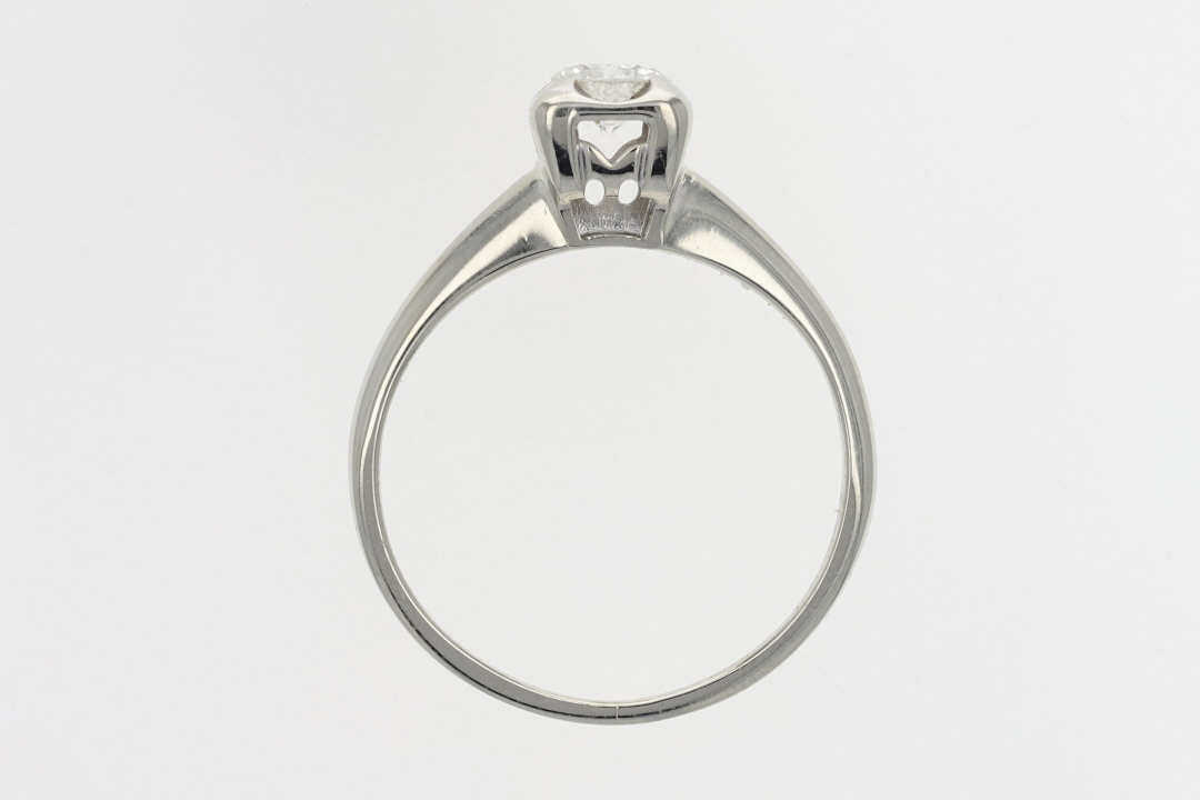 .28ct Round Cut Diamond Solitaire Engagement Ring 14k White Gold Size 5.5