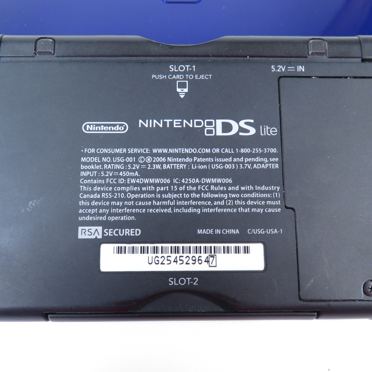Nintendo DS Lite USG-001 Dual-Screen Touchscreen Handheld