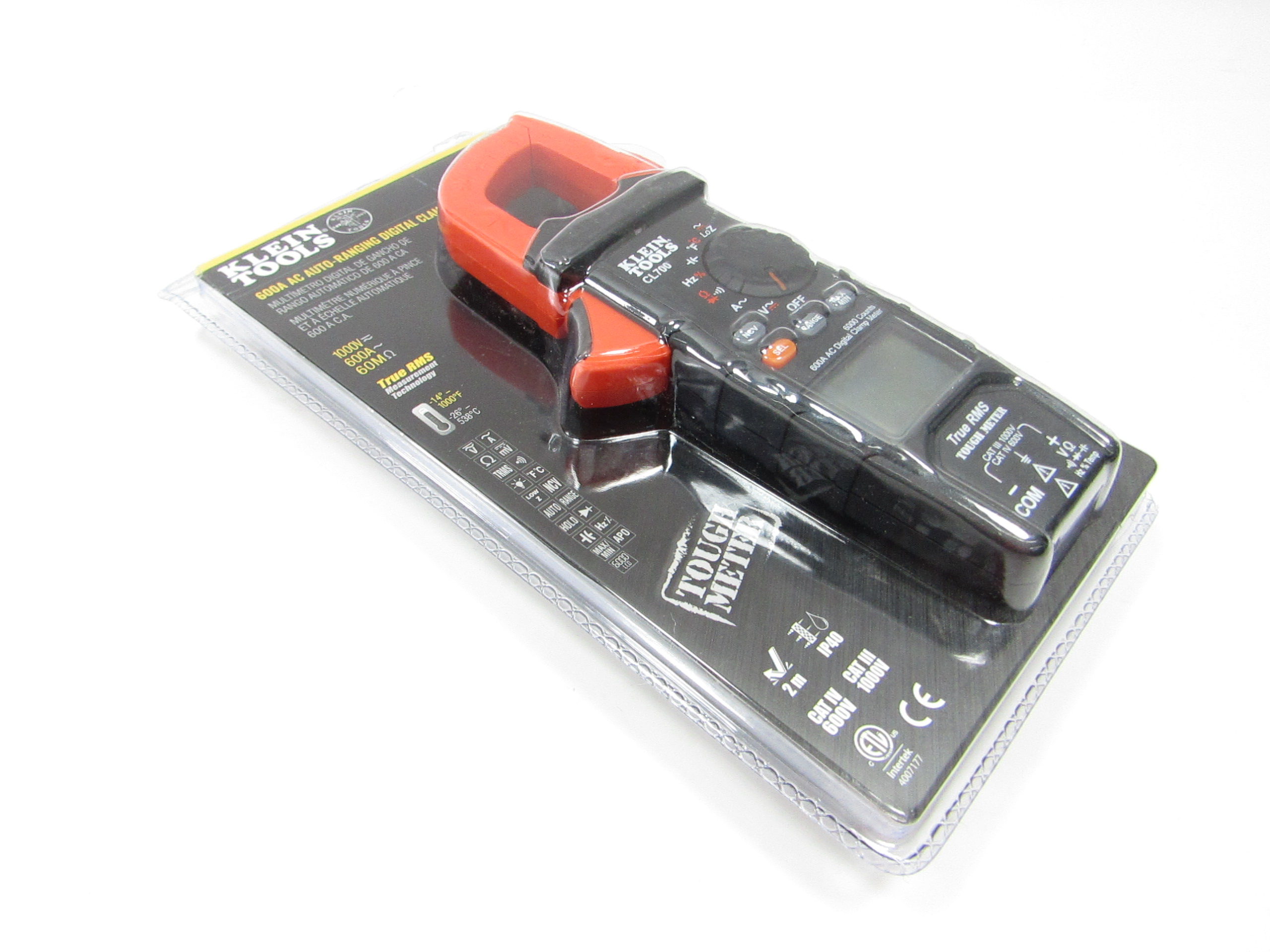 Klein Tools CL700 600A AC AutoRanging Digital Clamp Meter 4946