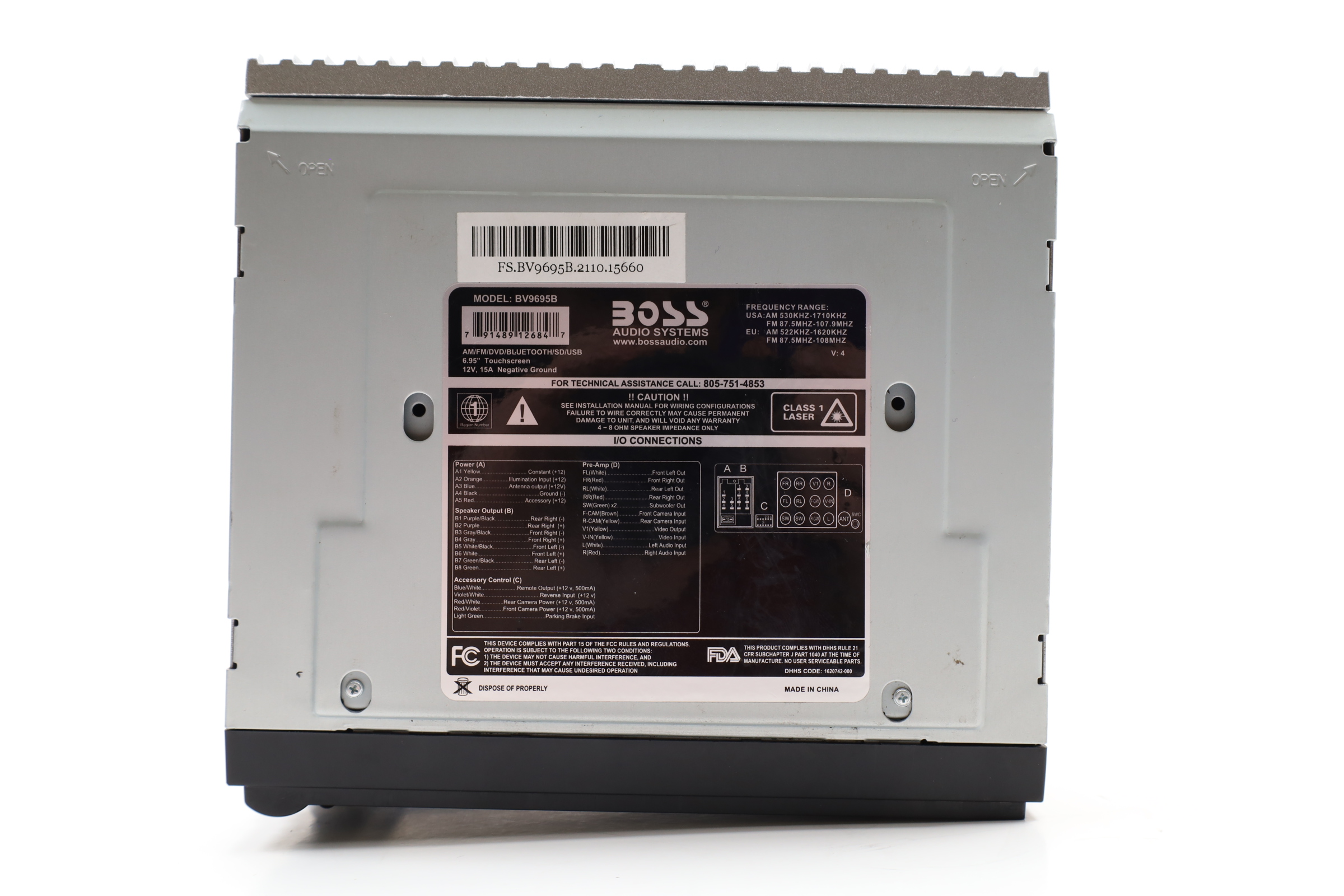 biwaページ Boss BV9695B Double DIN DVD/CD 6.75