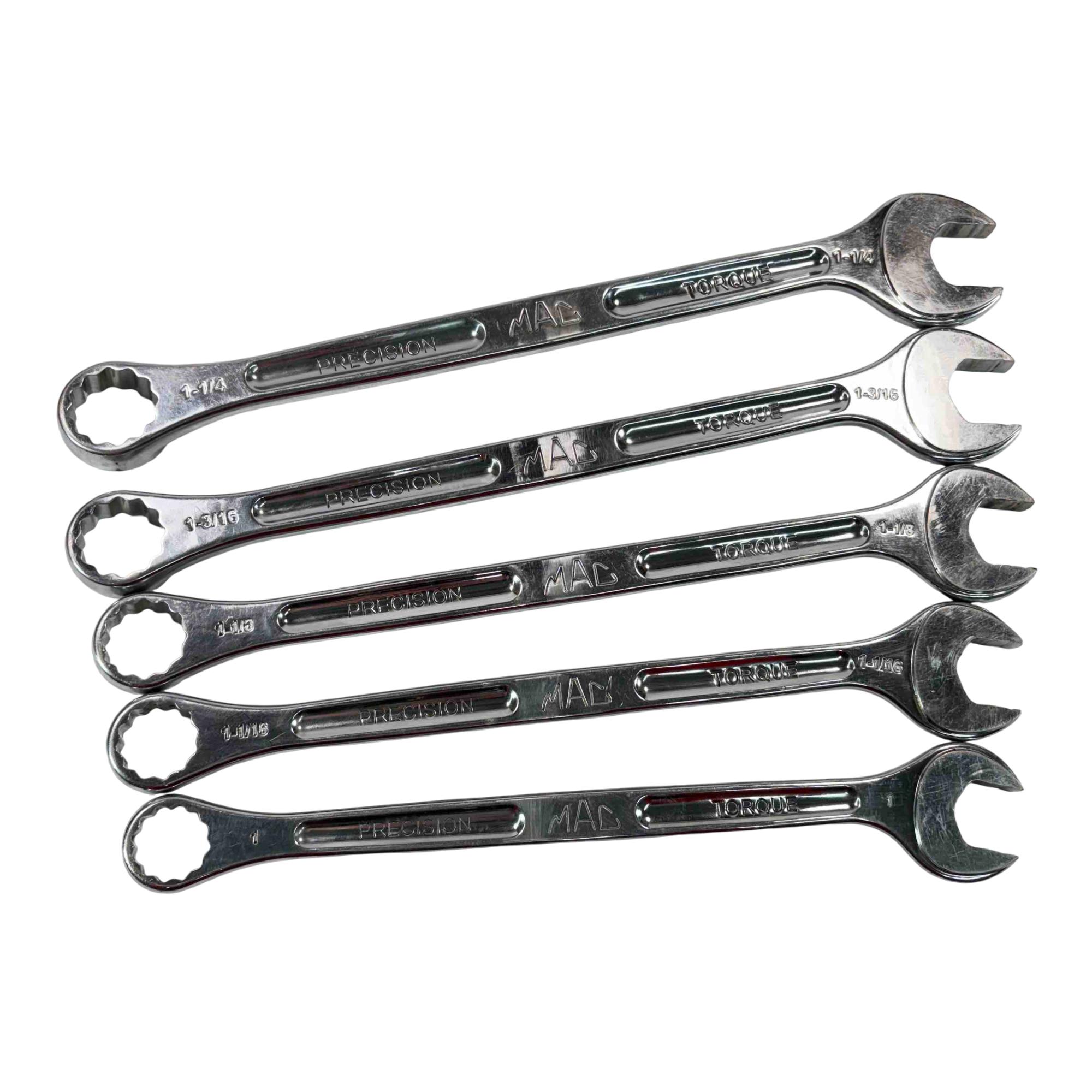 Mac Tools SCL5PT 5 Piece 12 Point SAE Combination Wrench Set