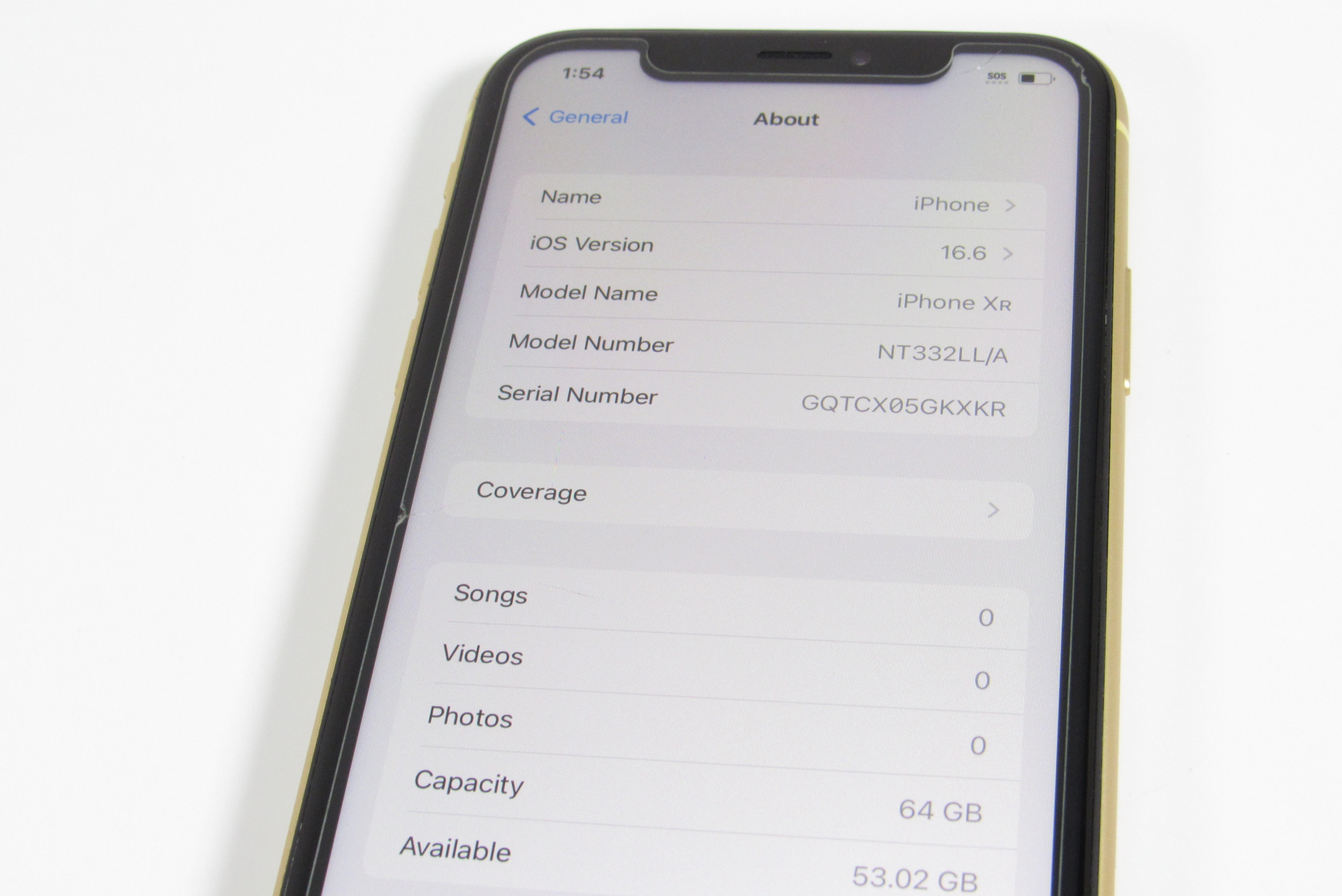 Apple iPhone XR NT332LL/A Unlocked 64GB 6.1'' Smartphone