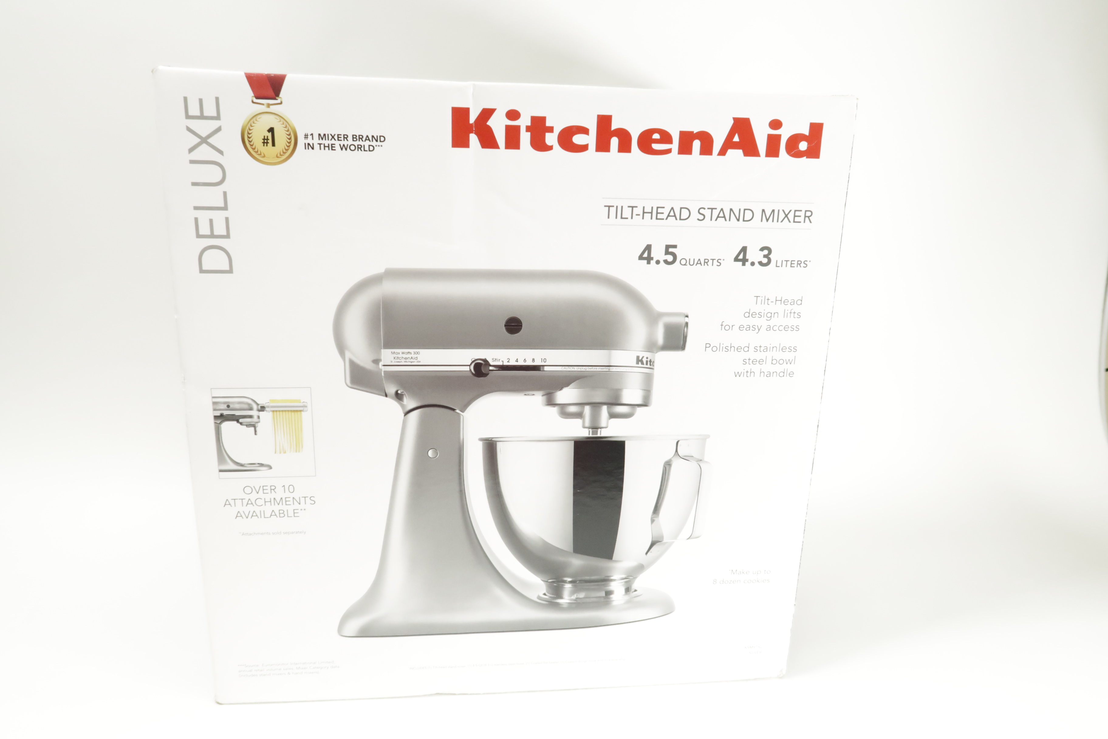 KitchenAid KSM97SL Deluxe 4.5 Quart TiltHead Stand Mixer Silver