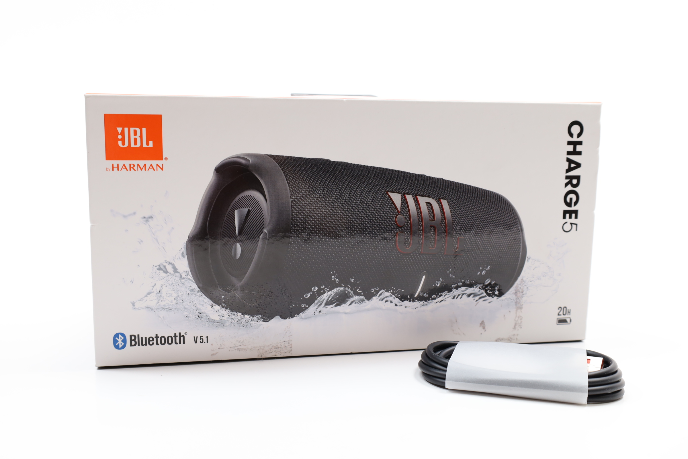 JBL Charge 5 Waterproof Portable Bluetooth Speaker - Black