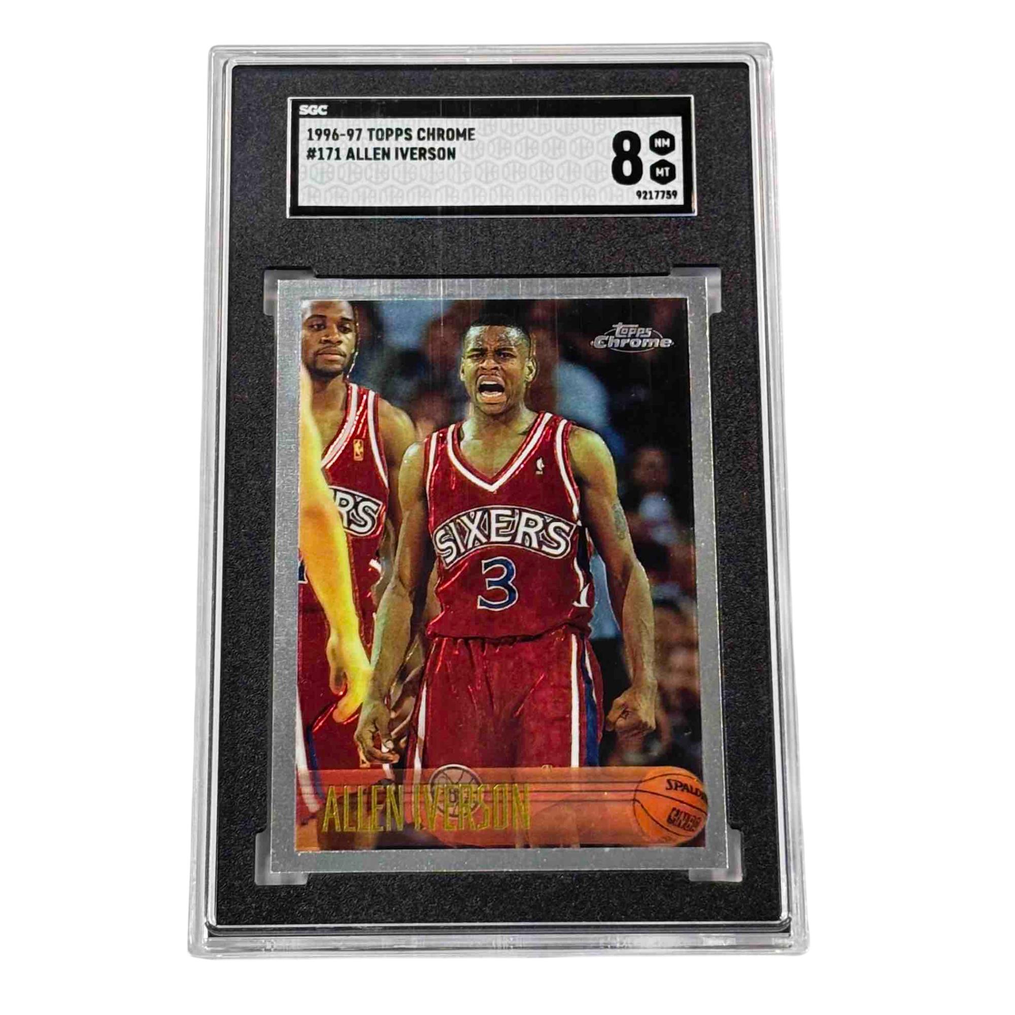 Allen Iverson #171 [Rookie] 1996 Topps Chrome SGC Graded 