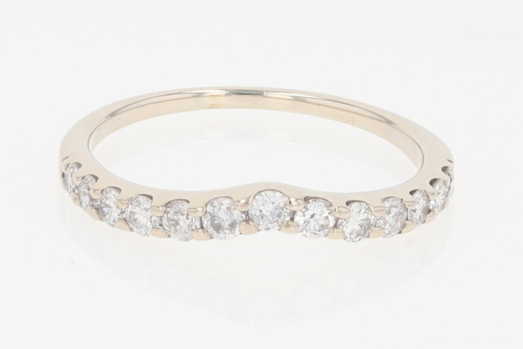 .42ctw Round Cut Diamond Prong Set Wedding Band Ring 14K White Gold ...