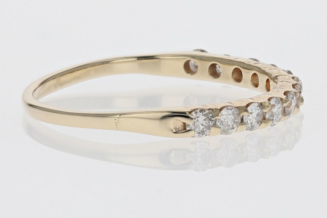 .36ctw Round Cut Diamond Prong Set Wedding Band Ring 14k Yellow Gold ...