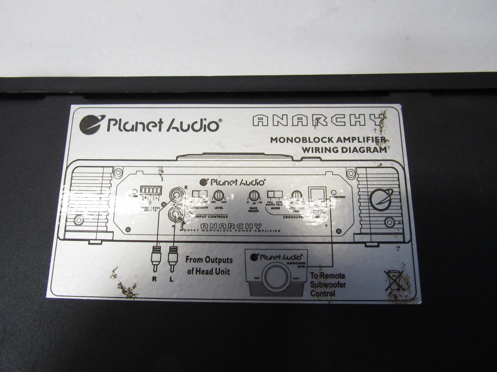 Audio AC1500.1M Monoblock Car Amplifier 2500 Watts Max Power