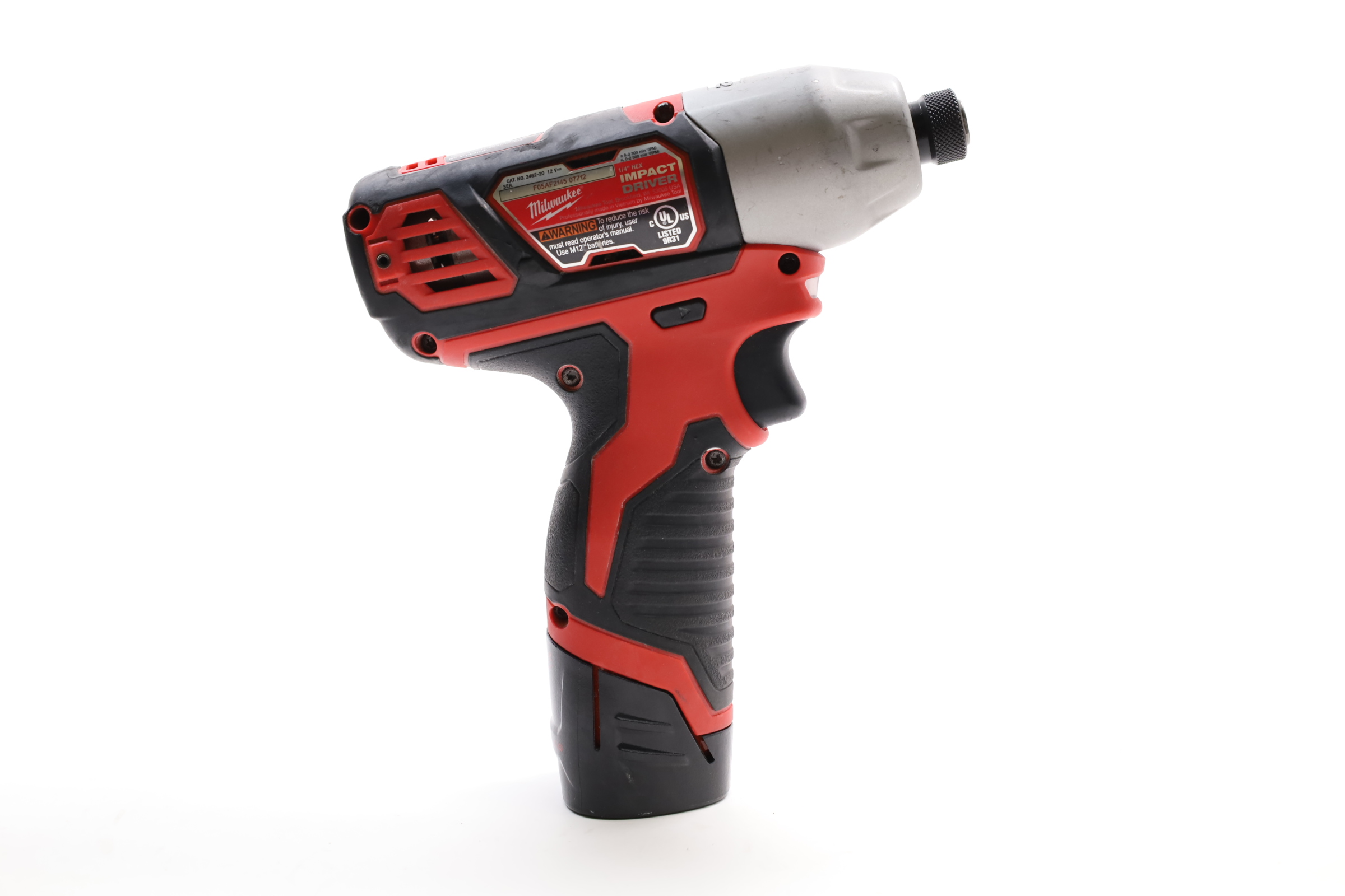 Milwaukee 246220 M12 12V LithiumIon Cordless 1/4" Hex Impact Driver