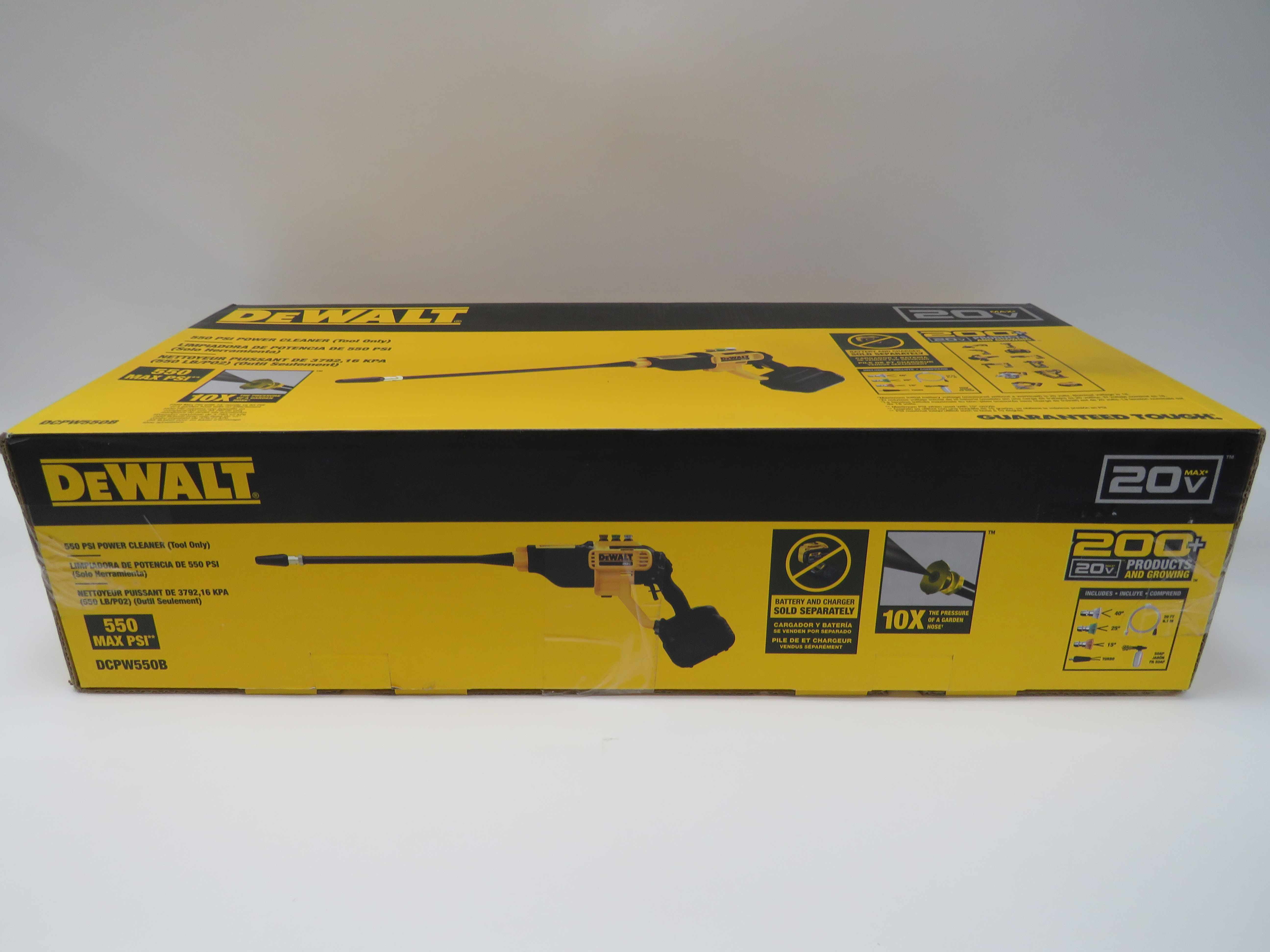 DeWalt 20v Max 550 Max PSI Cordless Power Cleaner DCPW550B