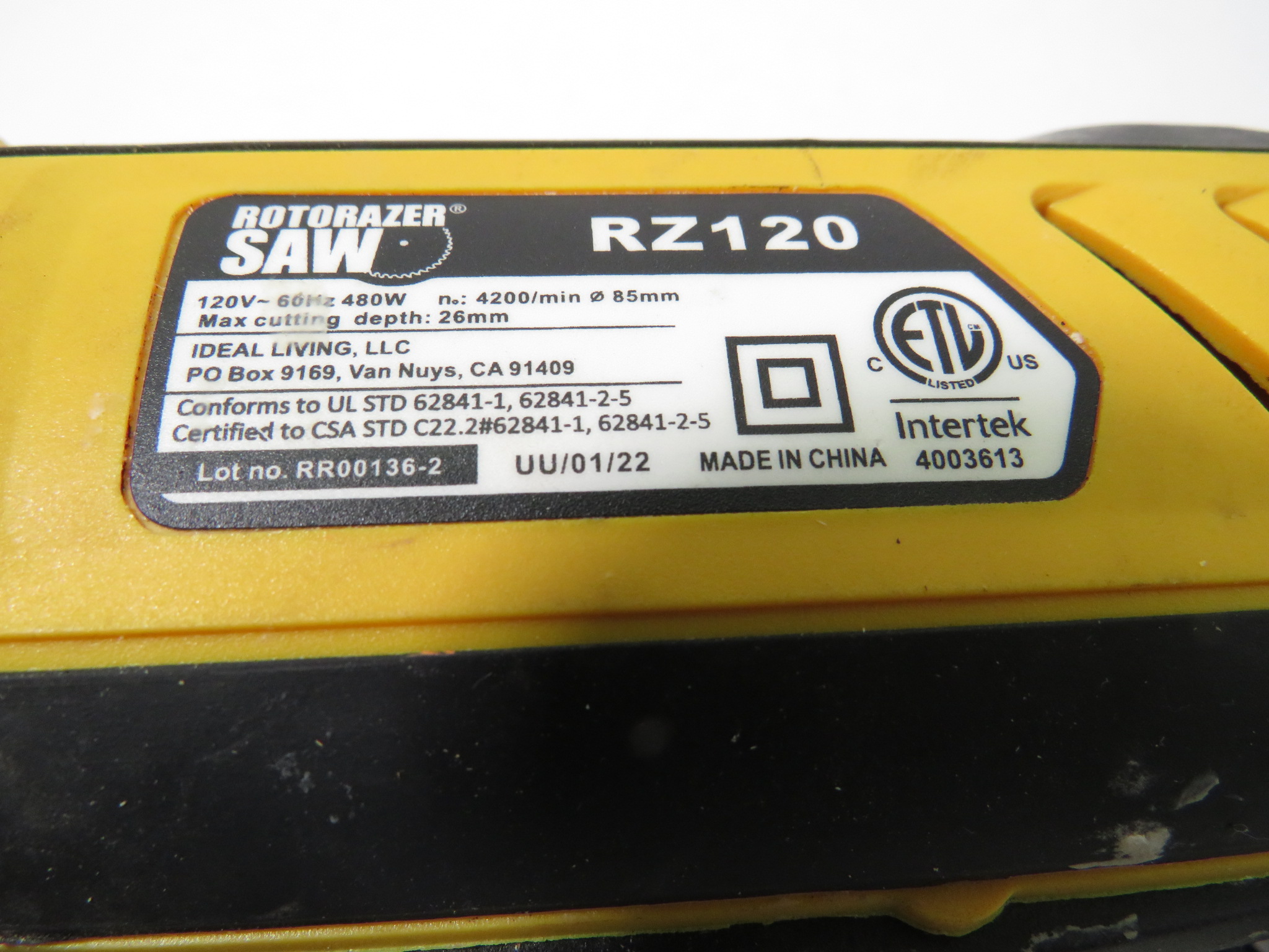 Rotorazer RZ120 Compact Circular Saw