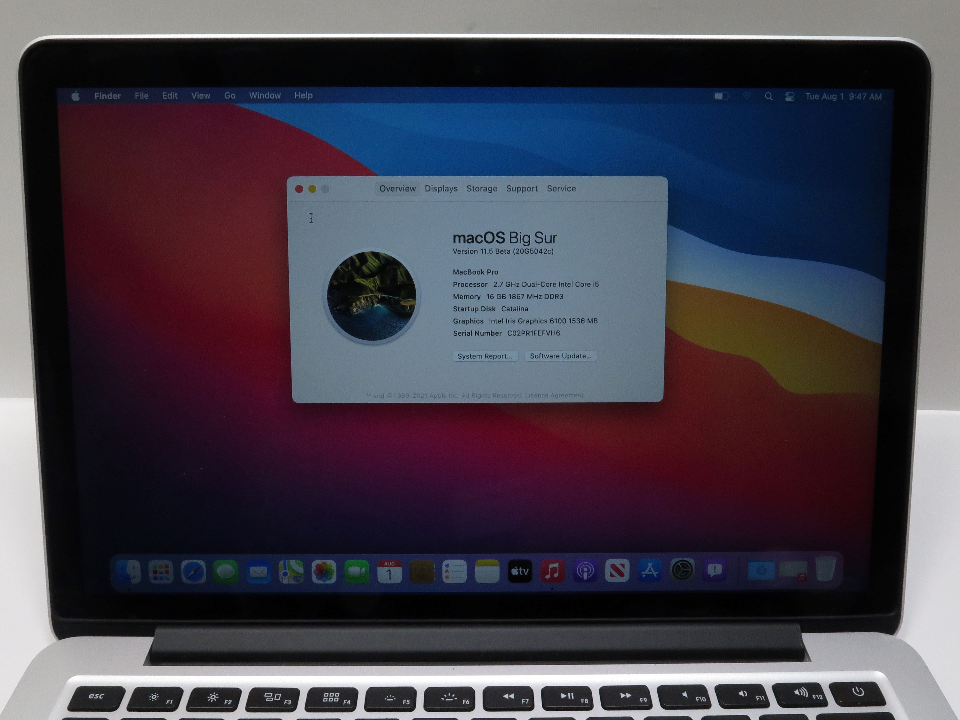 Apple MacBook Pro 2015 MF839LL/A Core i5-5257U 2.7GHz 16GB RAM