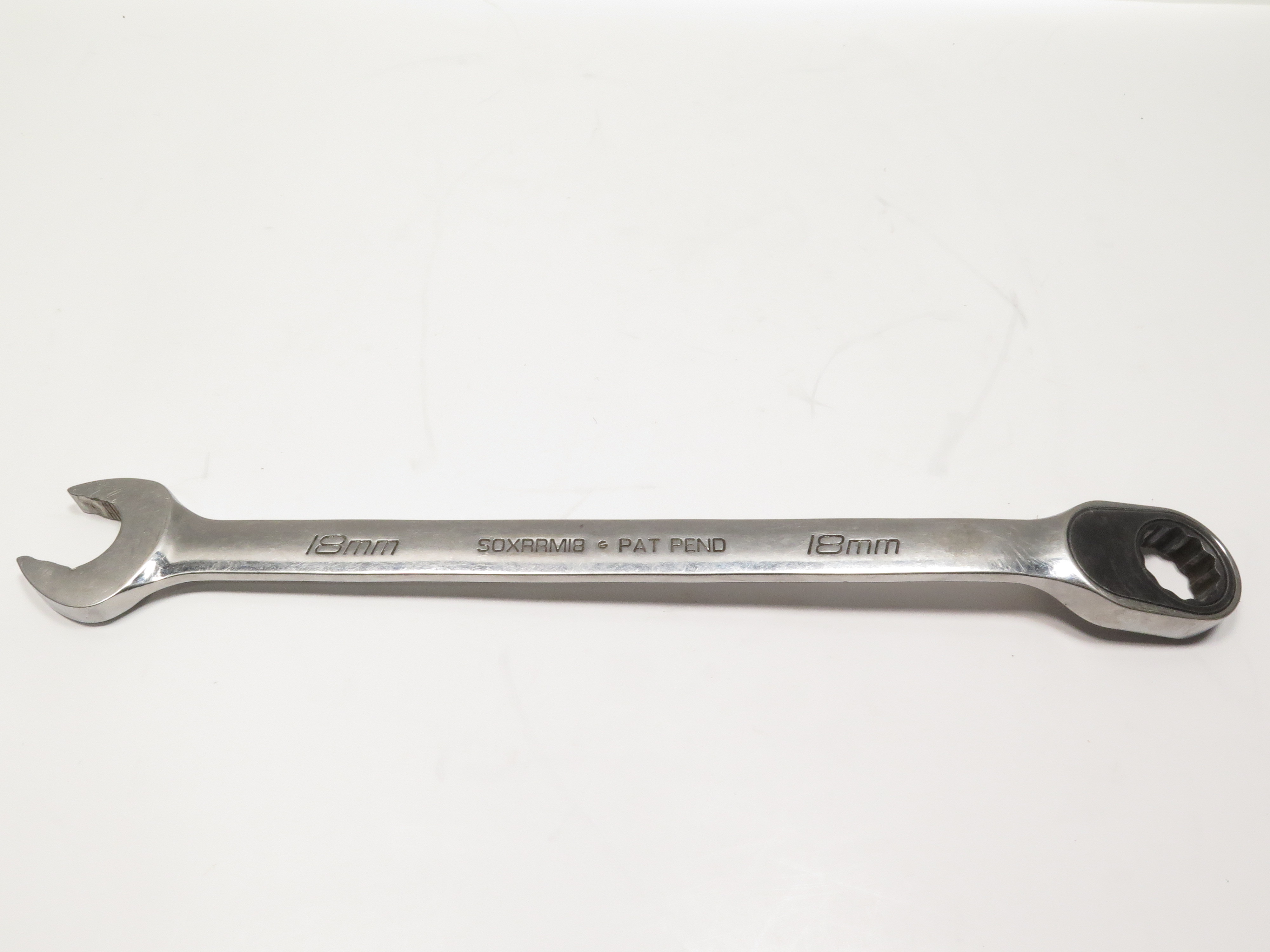 Snapon Tools SOXRRM18 9/16" 12Pt SAE Ratcheting Box OpenEnd Combination Wrench