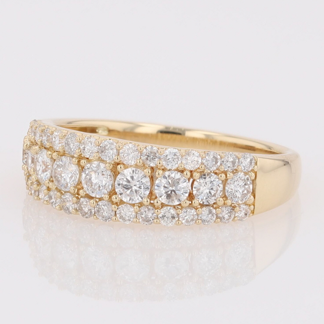 1.00ctw Round Cut Diamond Prong Set Wedding Band Ring 14k Yellow Gold ...