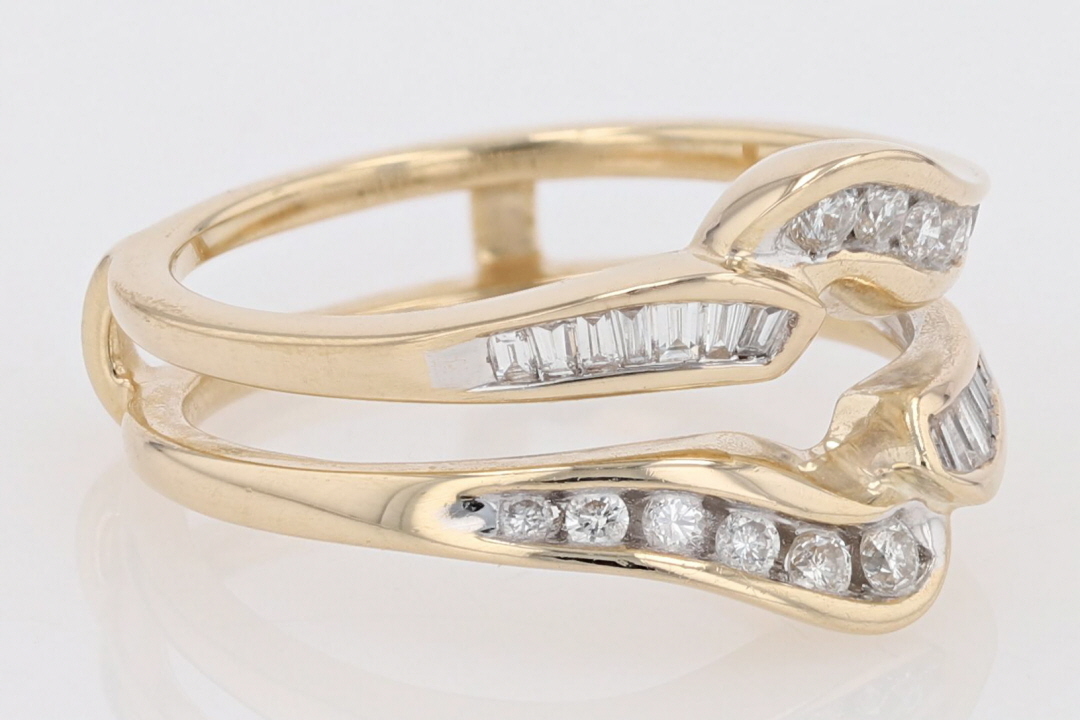 .47ctw Diamond Solitaire Enhancer Wedding Band Ring 14k Yellow Gold