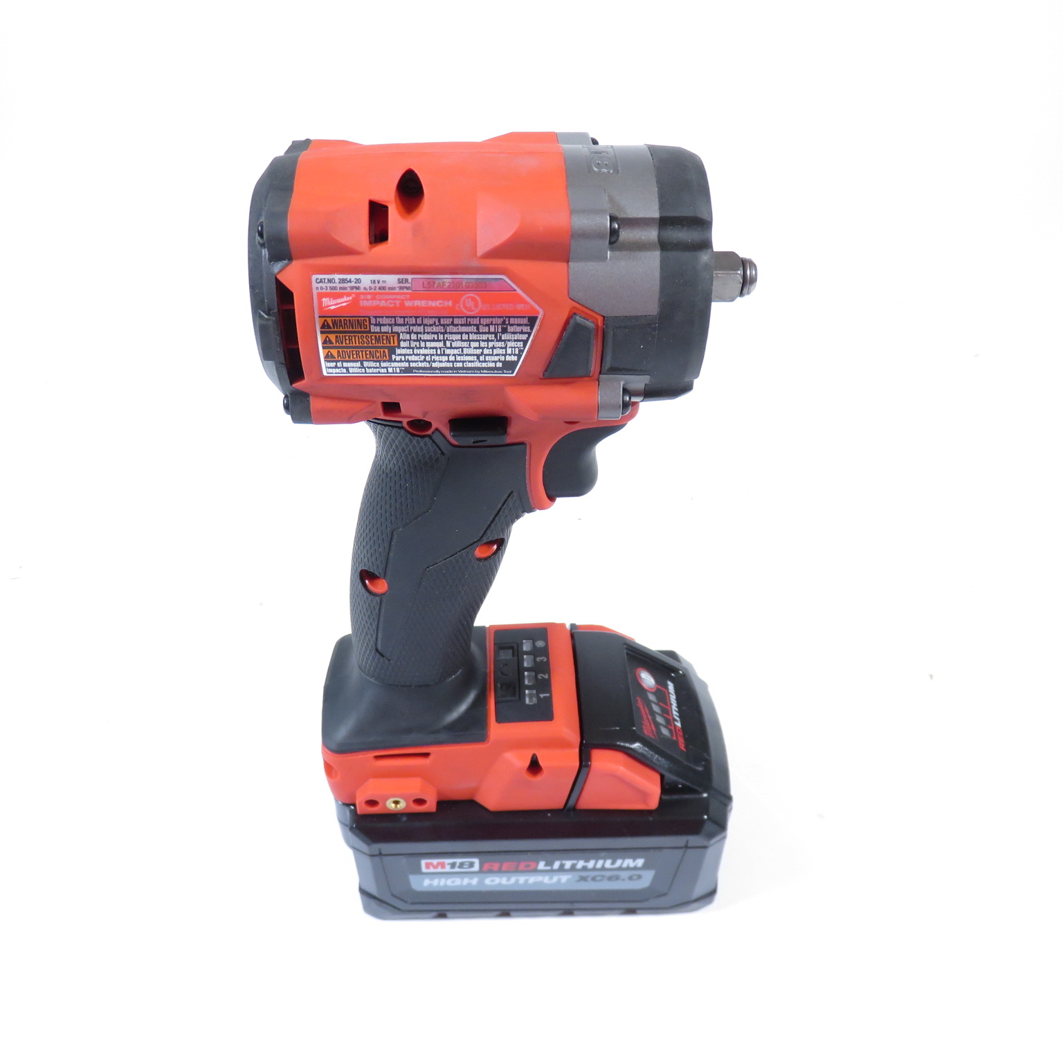 Milwaukee M18 FUEL 2854-20 3/8 In Compact Impact Wrench – 18V Brushless, Tool Only