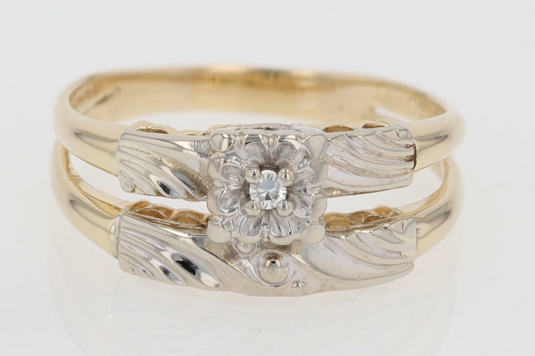 Swirl Diamond Ring - Gold 14k & Re-used Diamond | Urbankissed- Sustainable  Fashion Marketplace