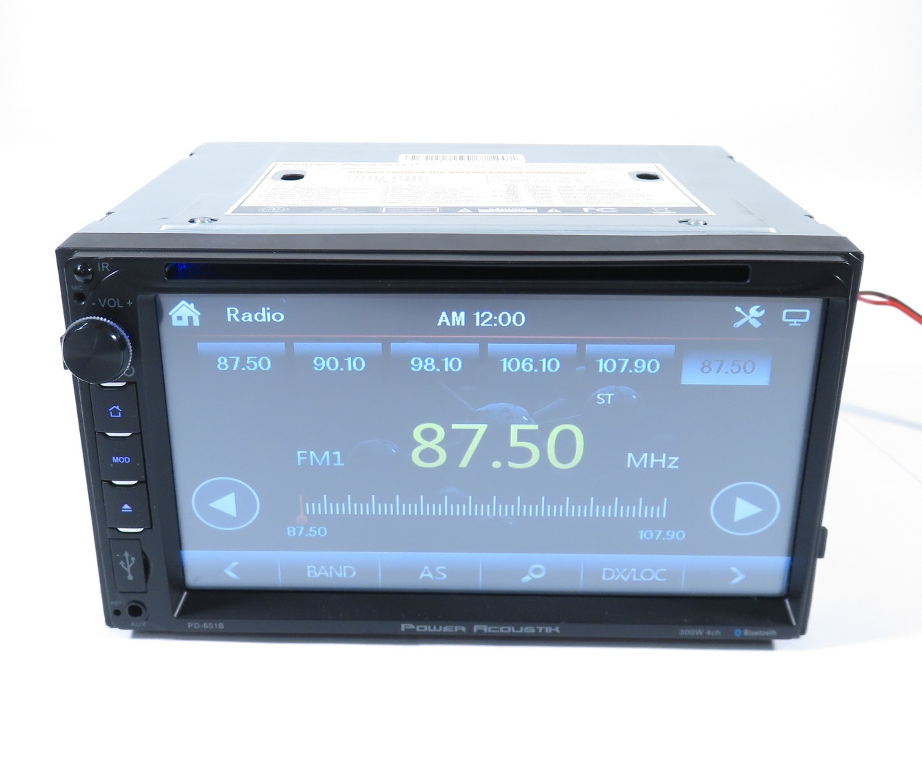 Power Acoustik PD651B 6.5" DoubleDIN InDash LCD Touchscreen DVD Receiver