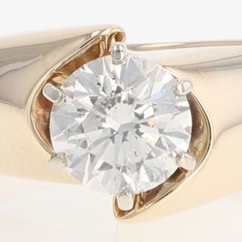 1.05ct Round Cut Diamond Solitaire Engagement Ring 14k
