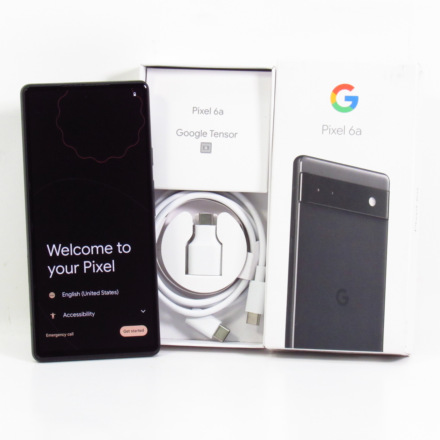 Google Pixel 6A (GA02998-US) 128GB 6.1'' Unlocked Android Charcoal 5G  Smartphone