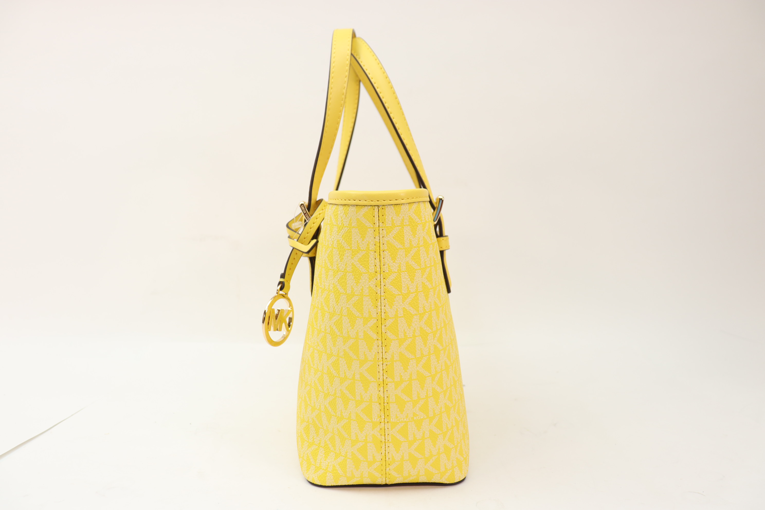 Michael Kors Jet Set Travel ExtraSmall Logo TopZip Tote Bag Yellow